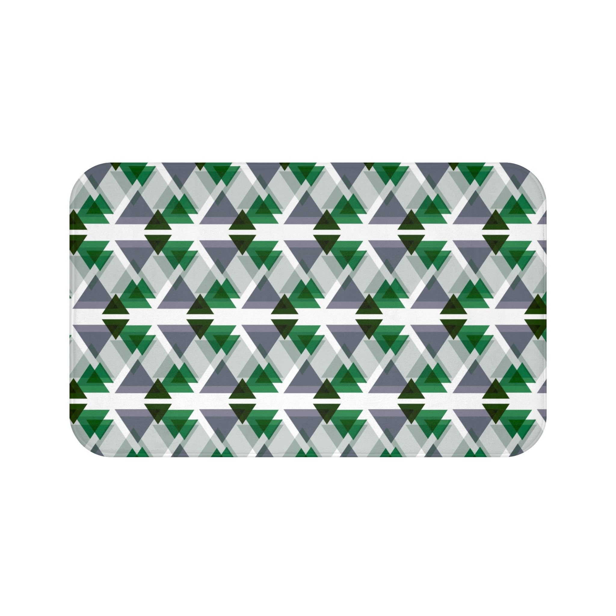 Geometric Bath Mat | Grey White Kitchen Mat
