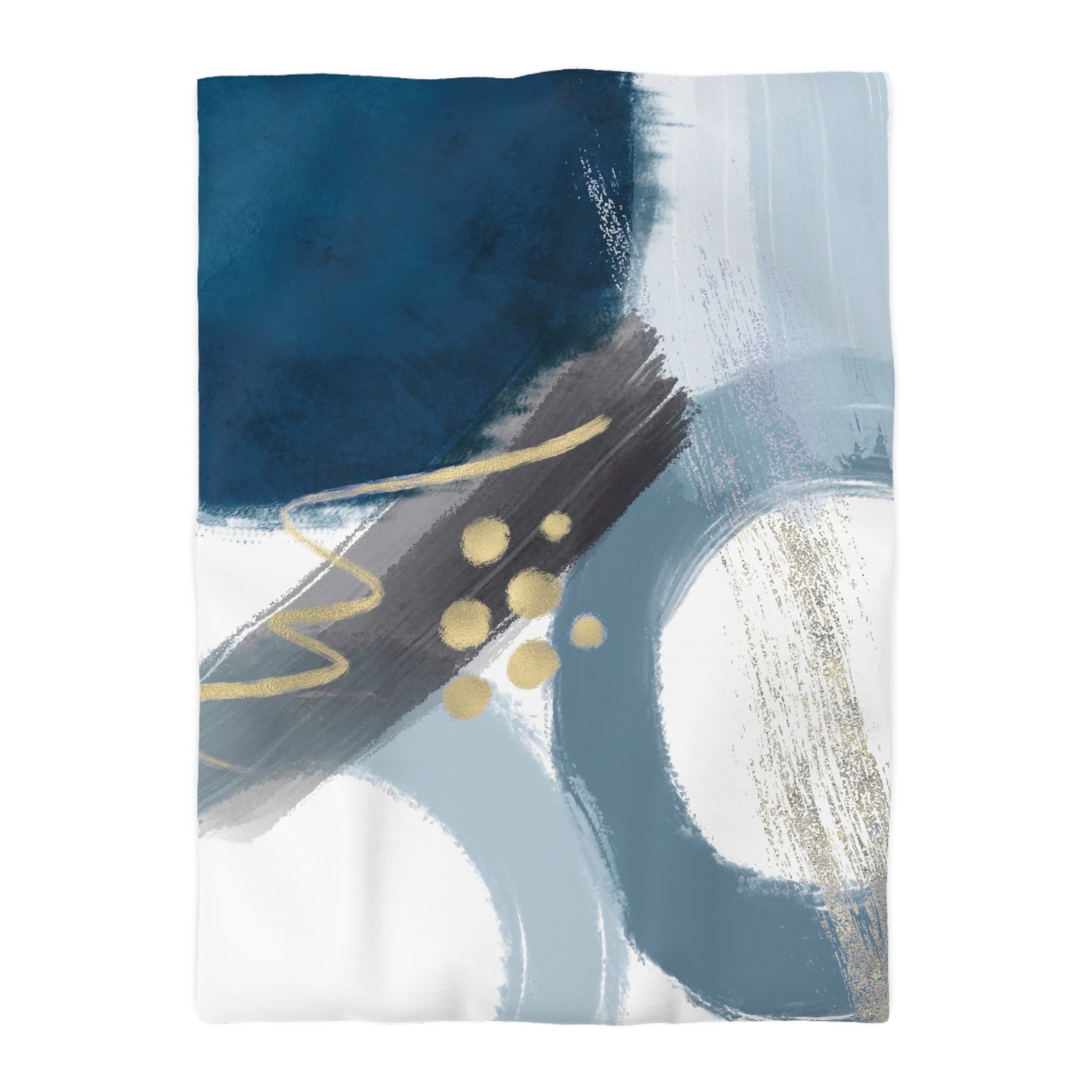 Abstract Duvet Cover | Blue White Grey Bedding Boho Decor