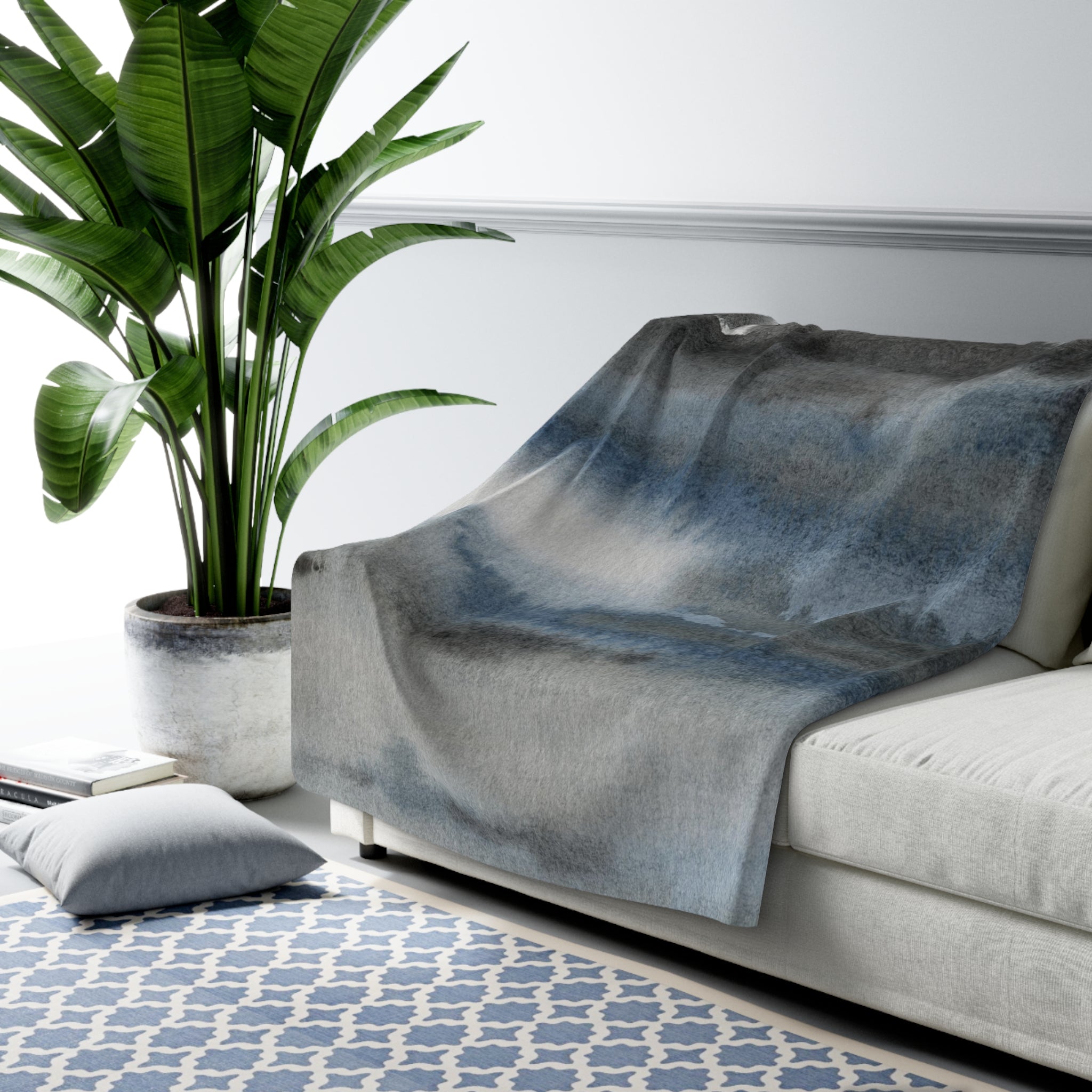 modern abstract cozy blanket