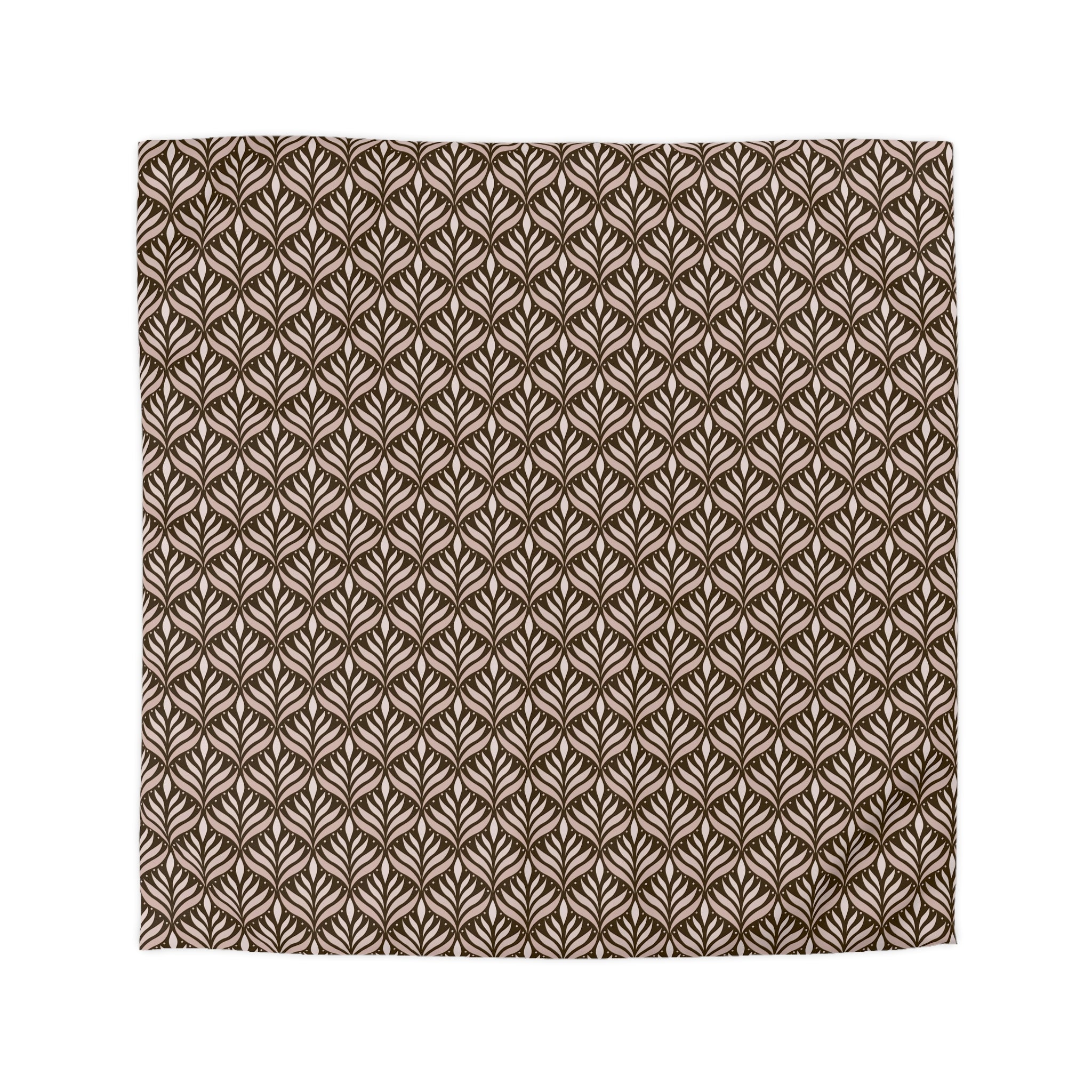 Art Deco Duvet, Pillow Cover | Brown Beige Taupe Bedroom Decor