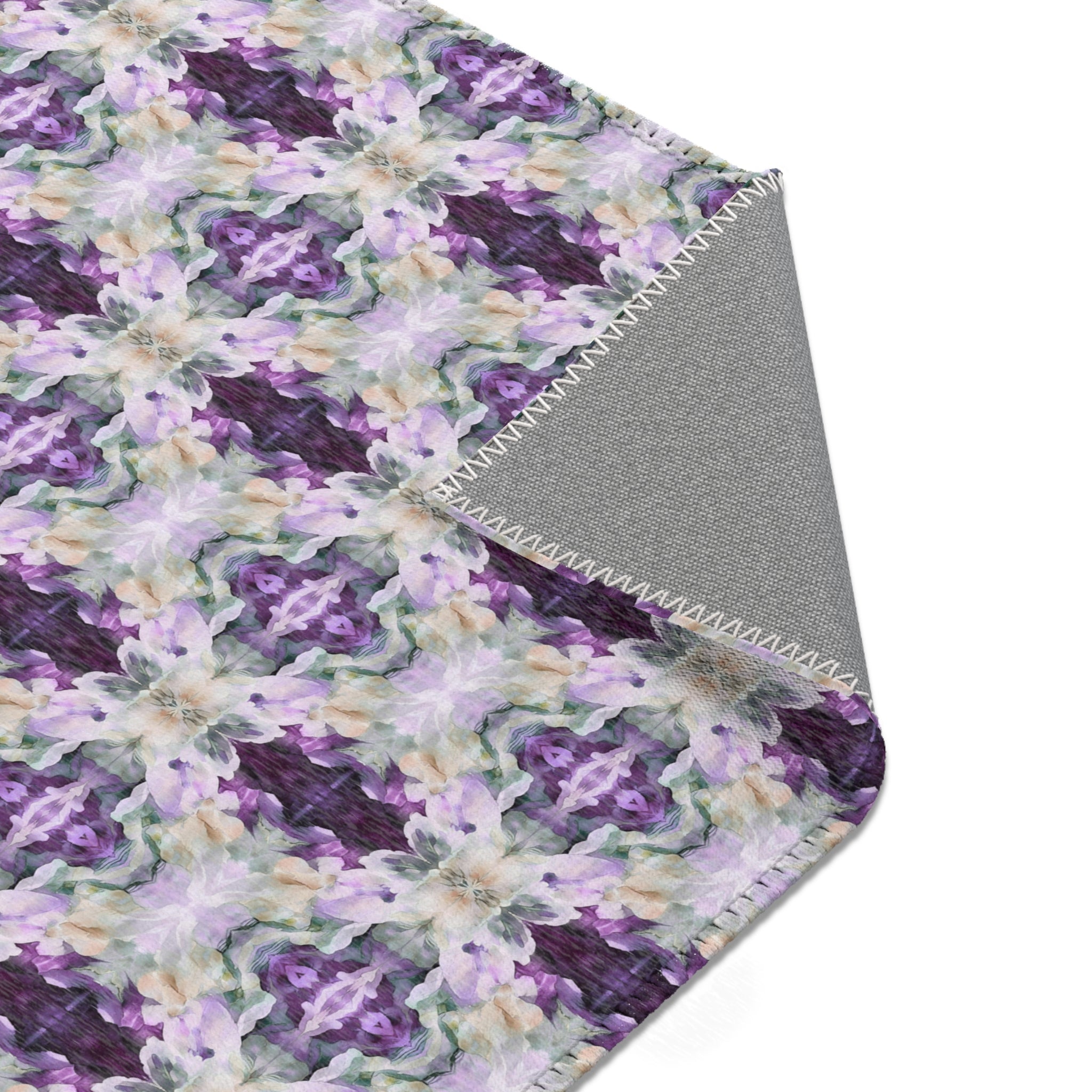 Abstract Large Area Rug | Purple Symmetry Watercolor Rug