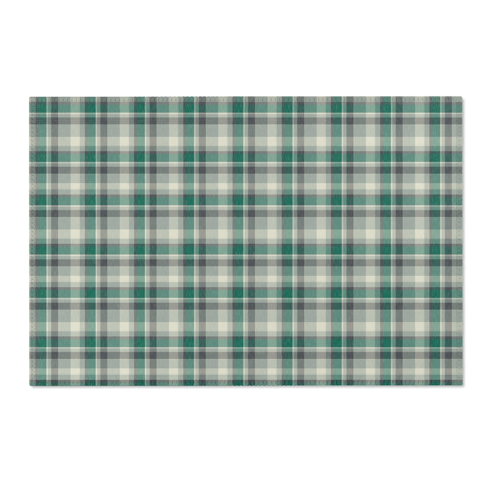 Plaid Area Rug | Sage Green, Green Checkered Rug