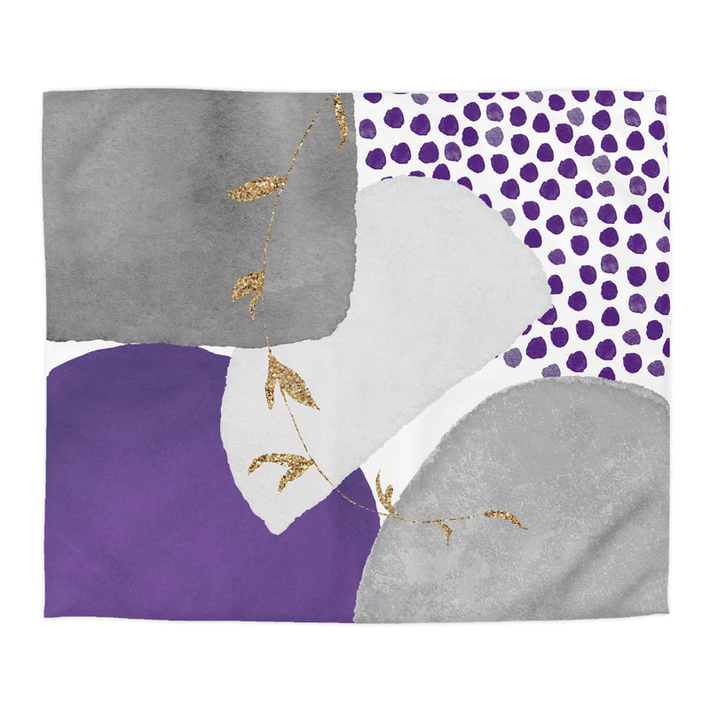 Boho Duvet Cover | Modern Grey, Lilac Lavender Purple Bathroom Decor
