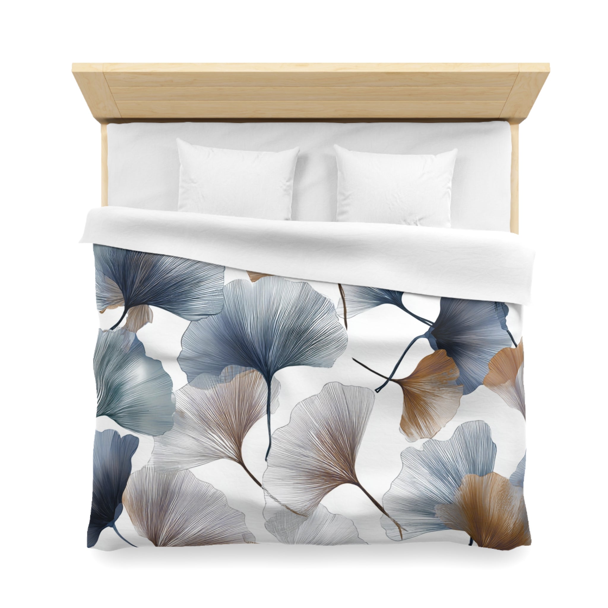 Floral Duvet, Pillow Cover | White Blue Bedroom Decor