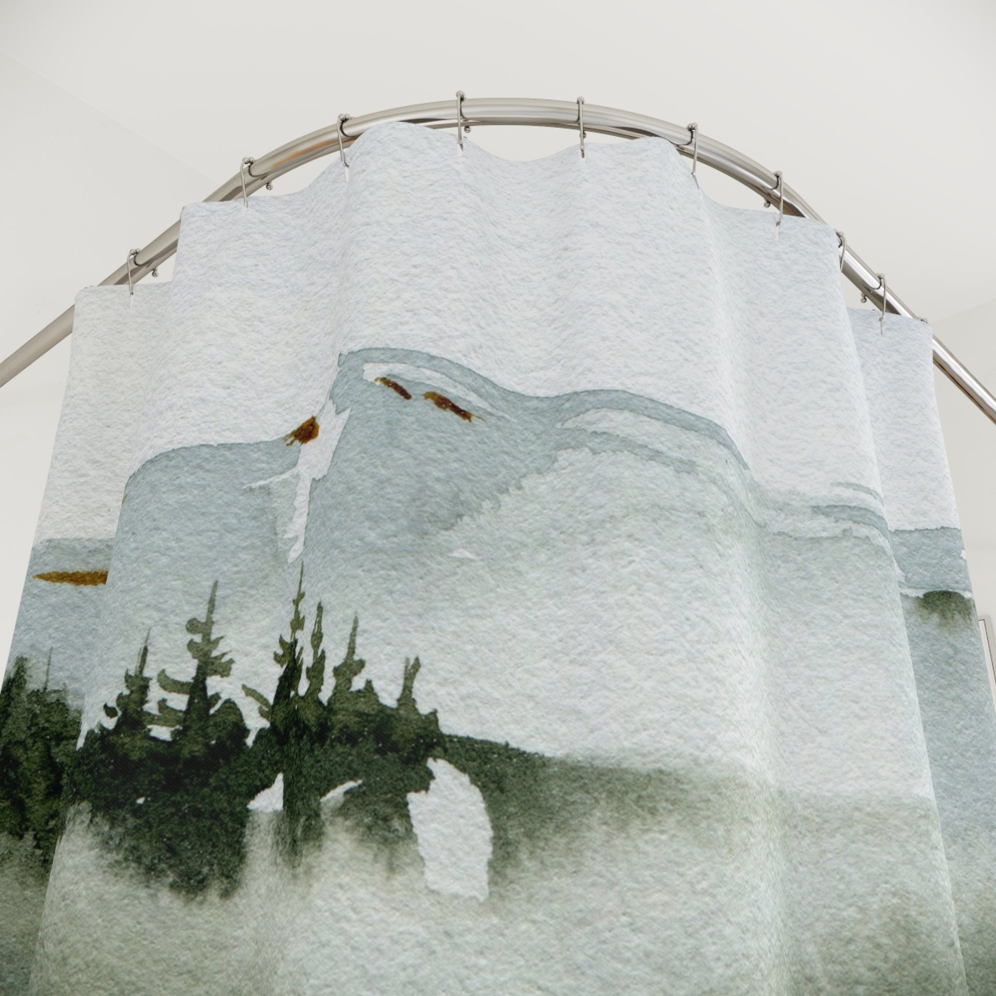 Nature Shower Curtain | Landscape Watercolor