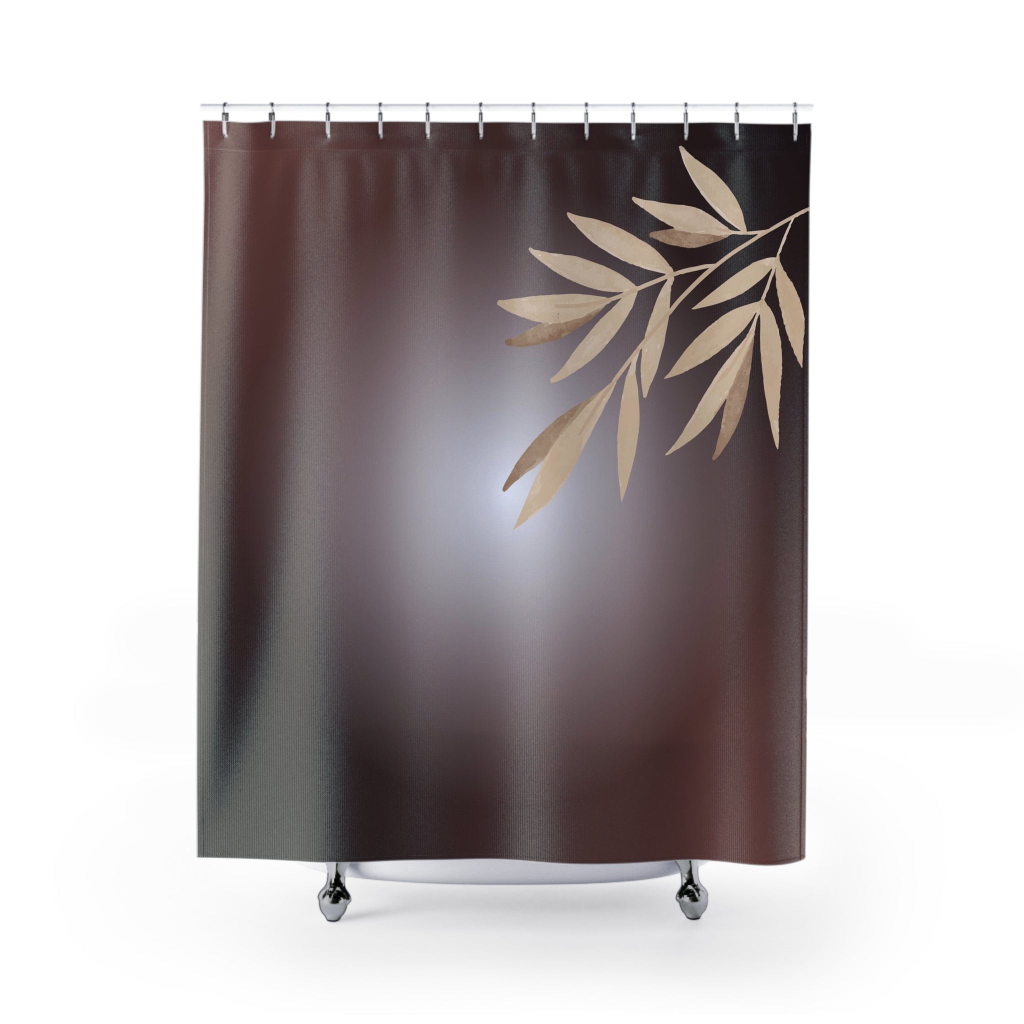 modern boho fabric shower curtain