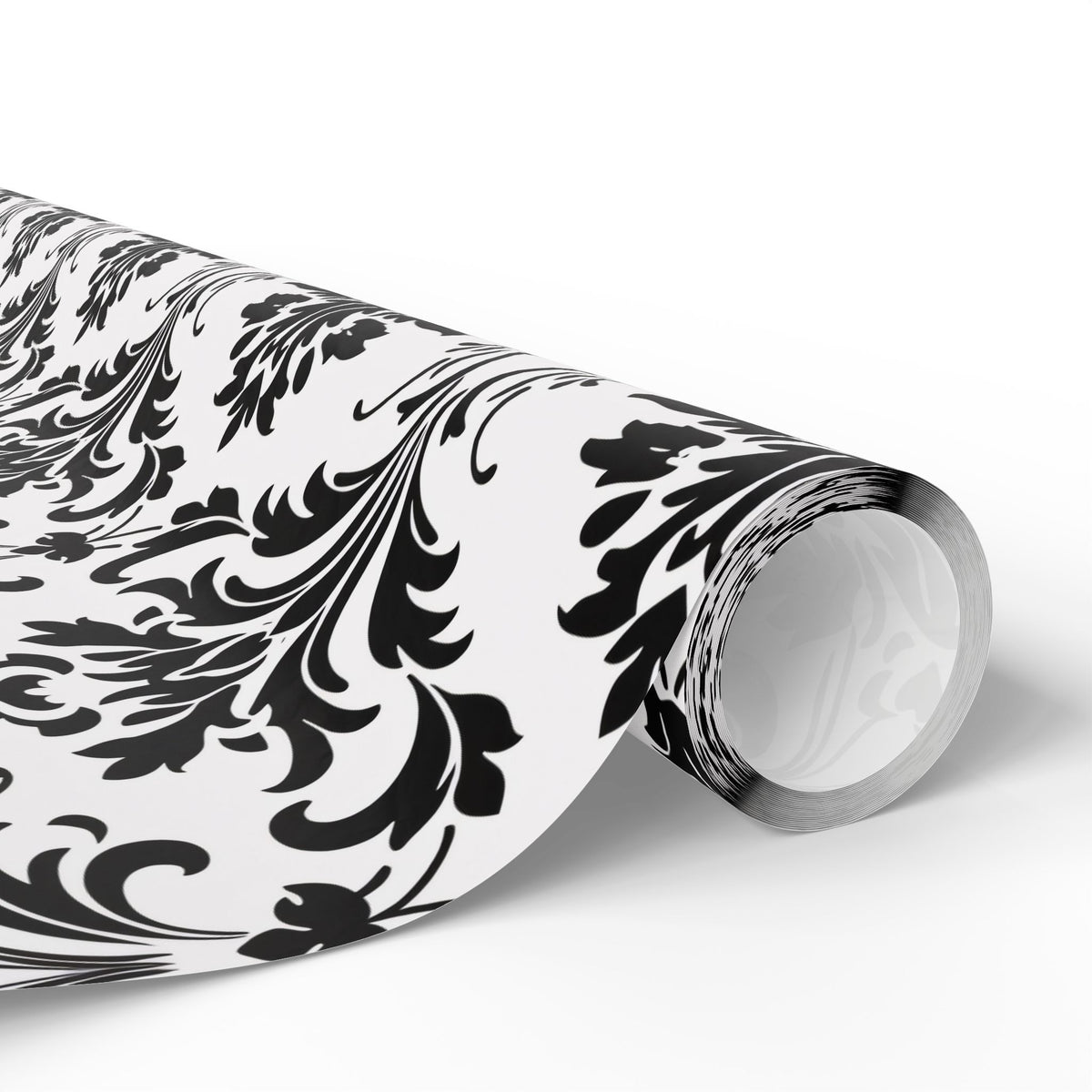 Black White Damask Wrapping Paper, Classic Gift Wrap