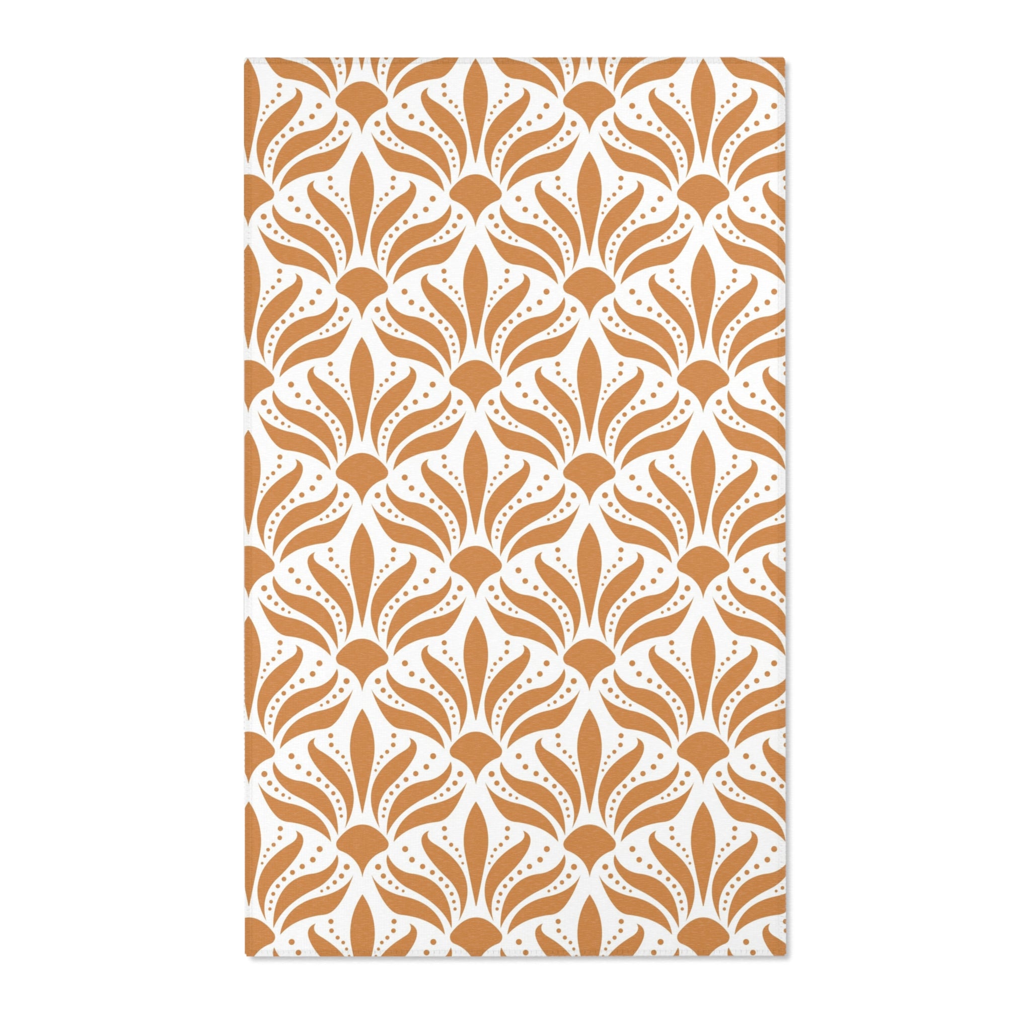 Art Deco Large Area Rug | Modern Rug, Terracotta White