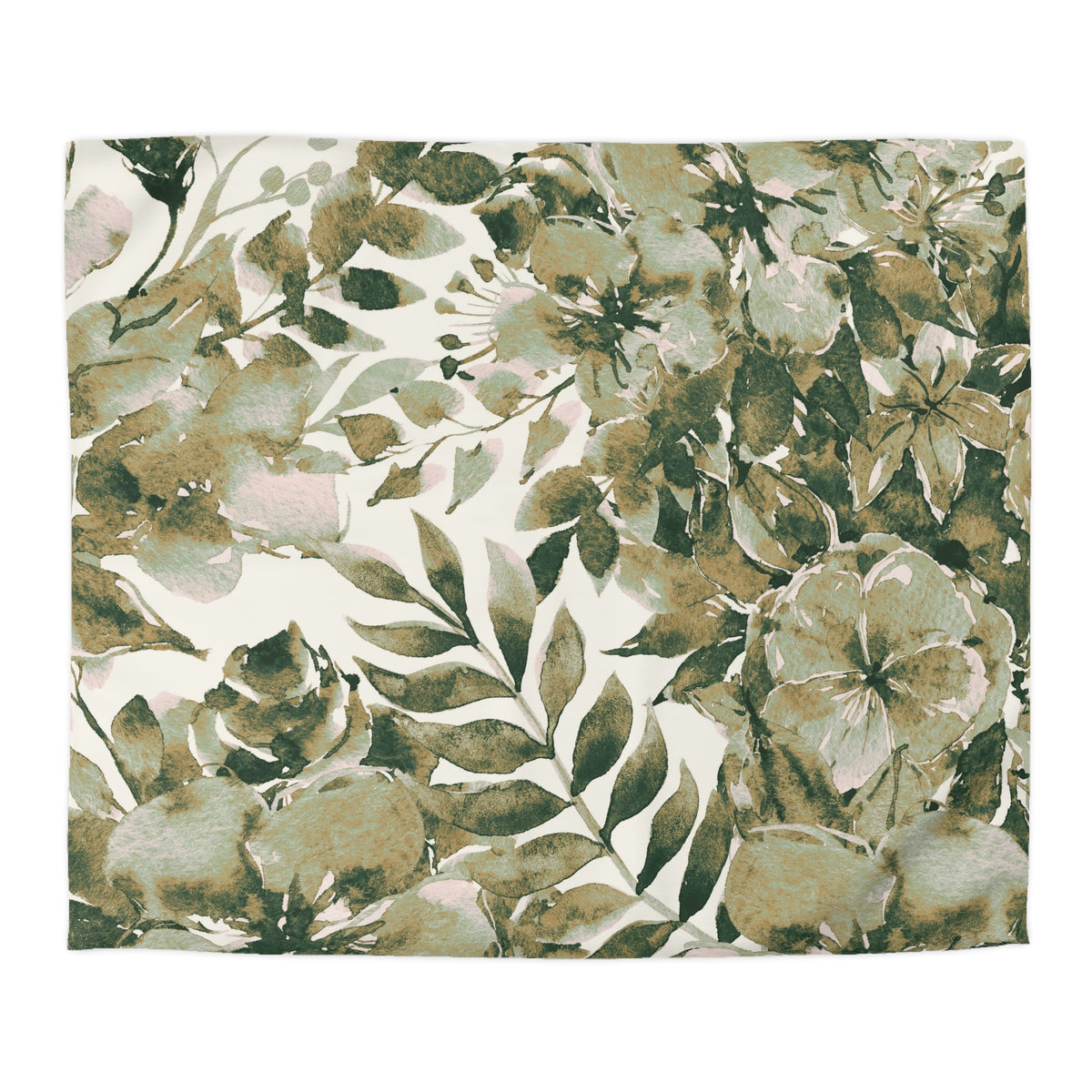 a collage of various floral and leaf patterns in shades of green and brown, creating a visually appealing and intricate design.