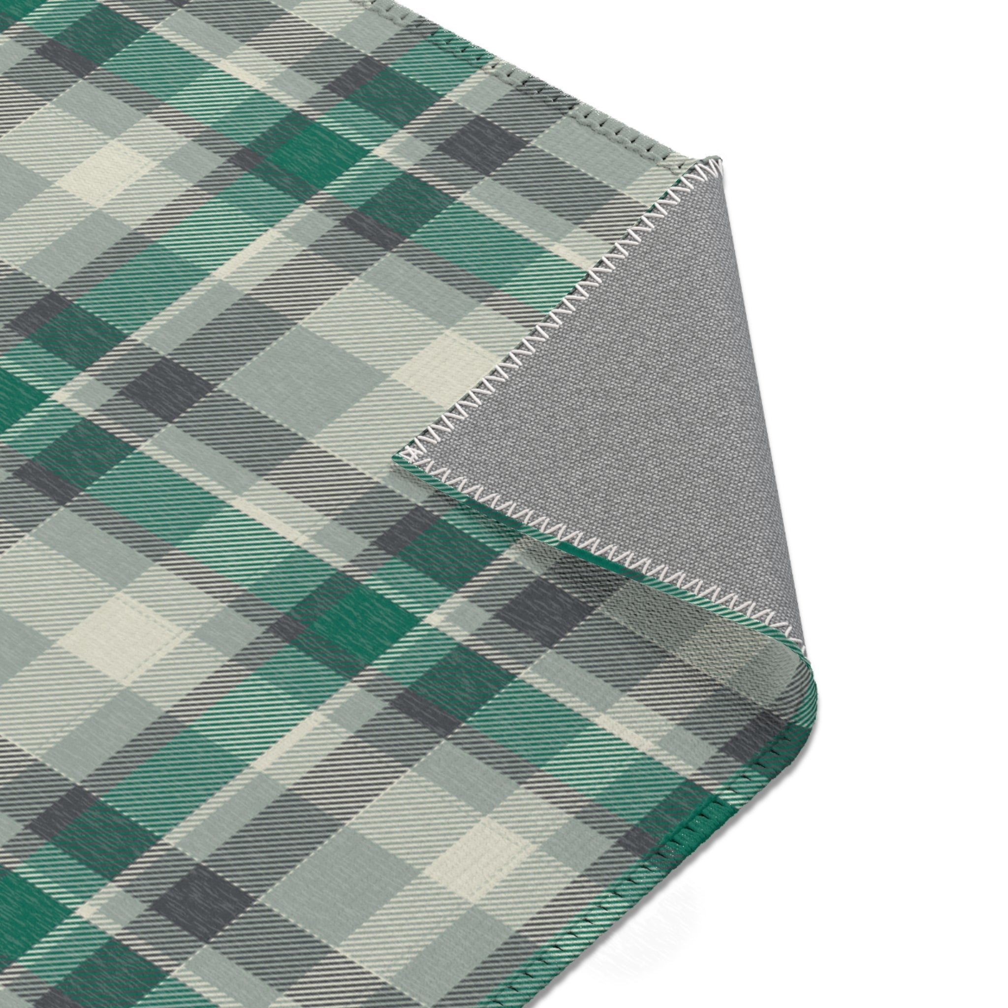 Plaid Area Rug | Sage Green, Green Checkered Rug