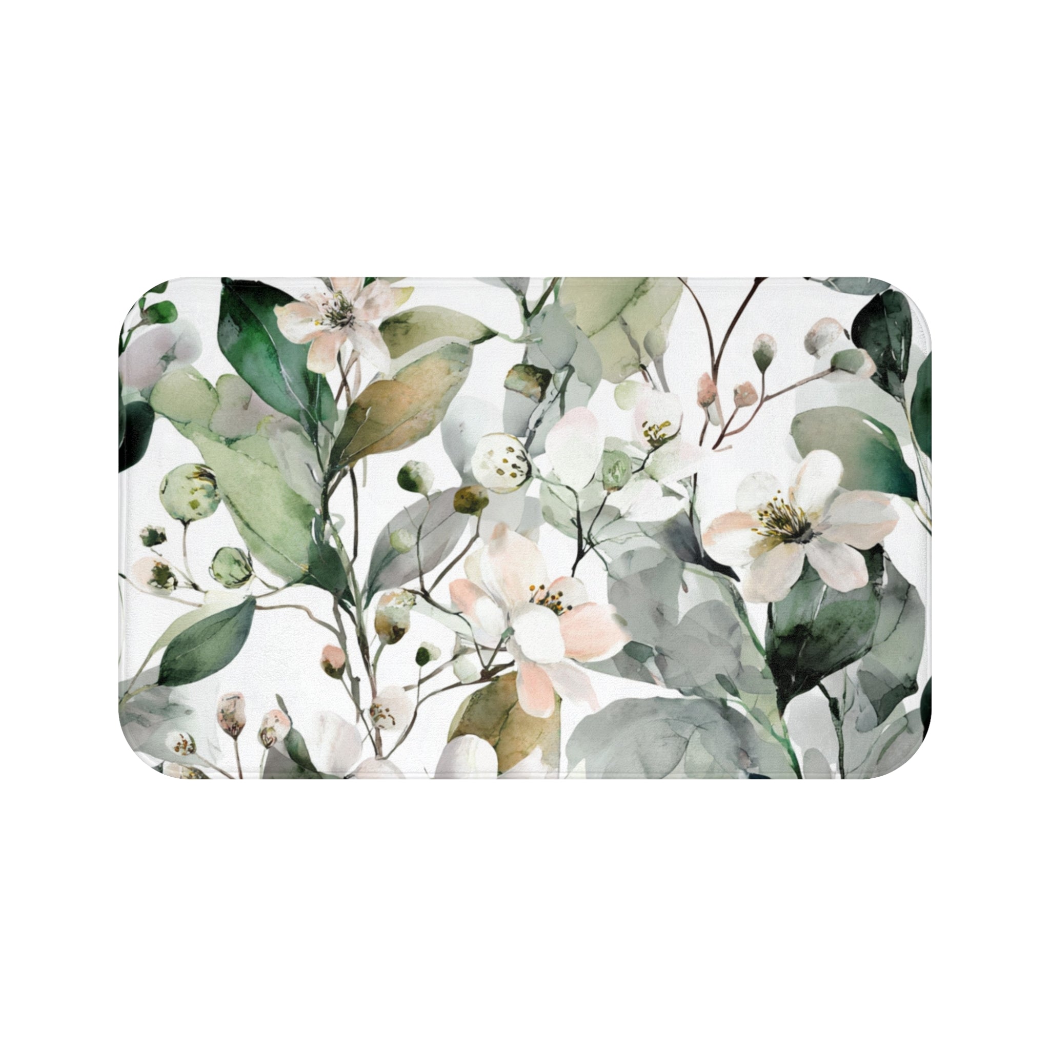 Floral Bath Mat | Botanical Forest Kitchen Mat