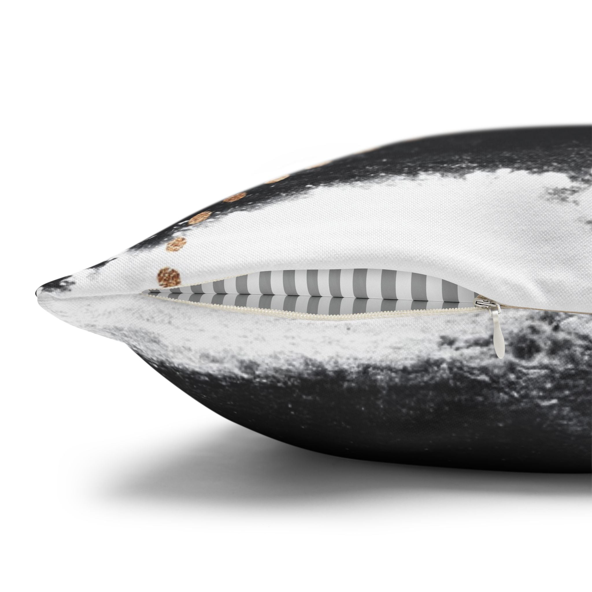 Abstract Throw Pillow Cover, Black White Modern Organic Decor Cushion