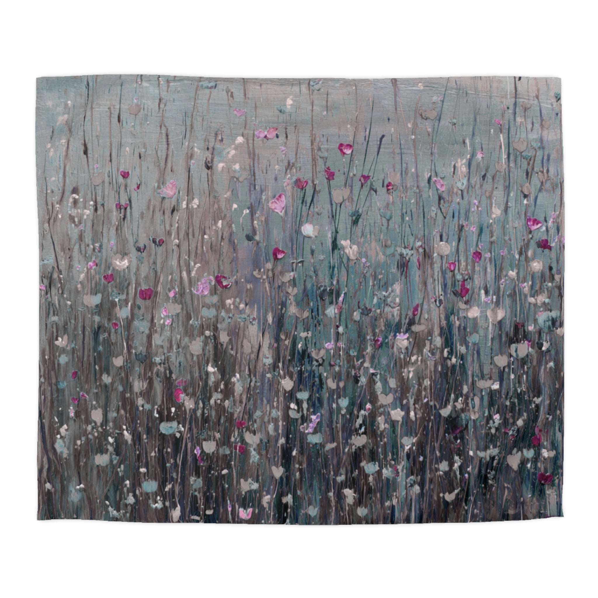 Floral Duvet, Pillow Cover | Grey Pink Bedroom Decor