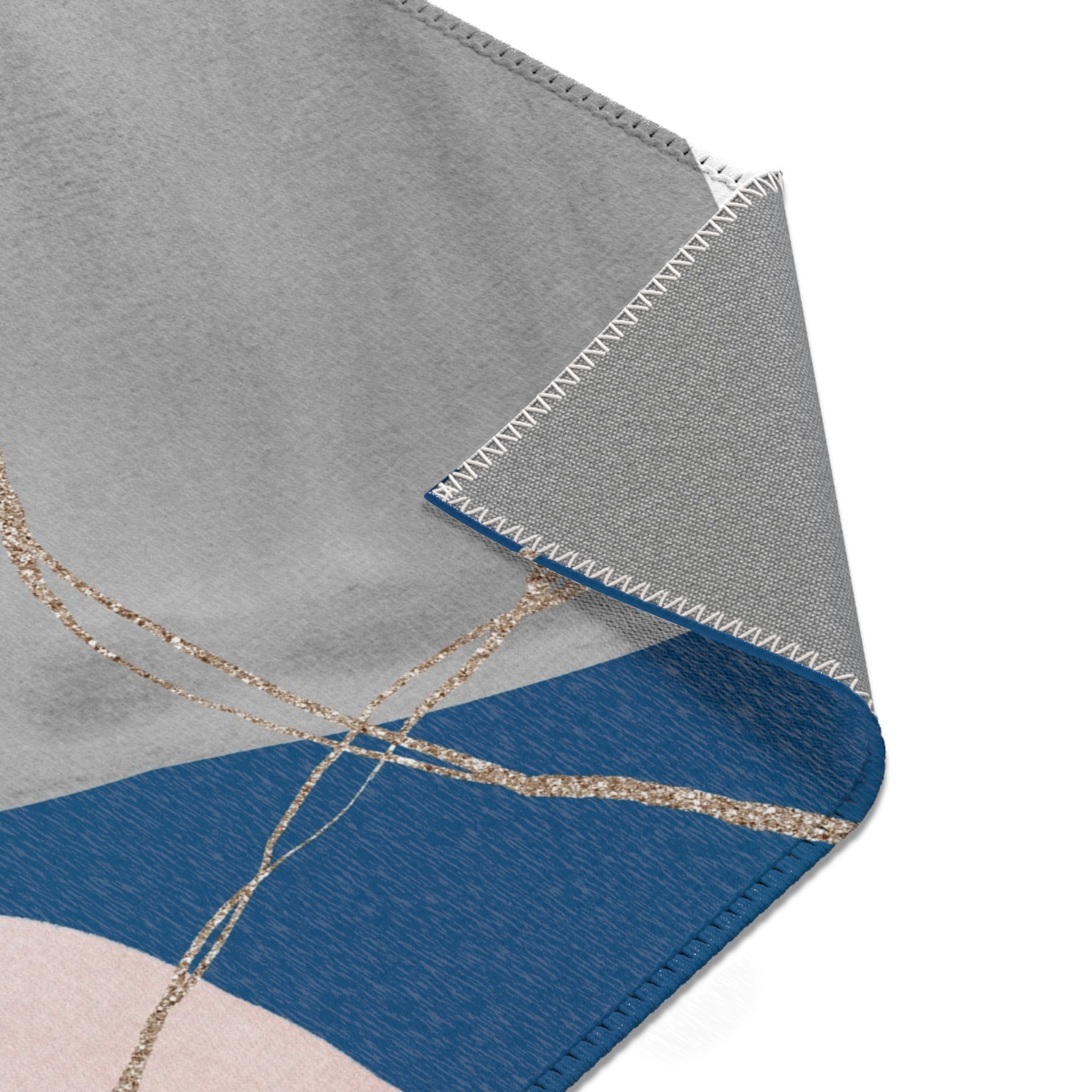 Abstract Area Rug | Grey Blue Pink Watercolor Artsy Rug