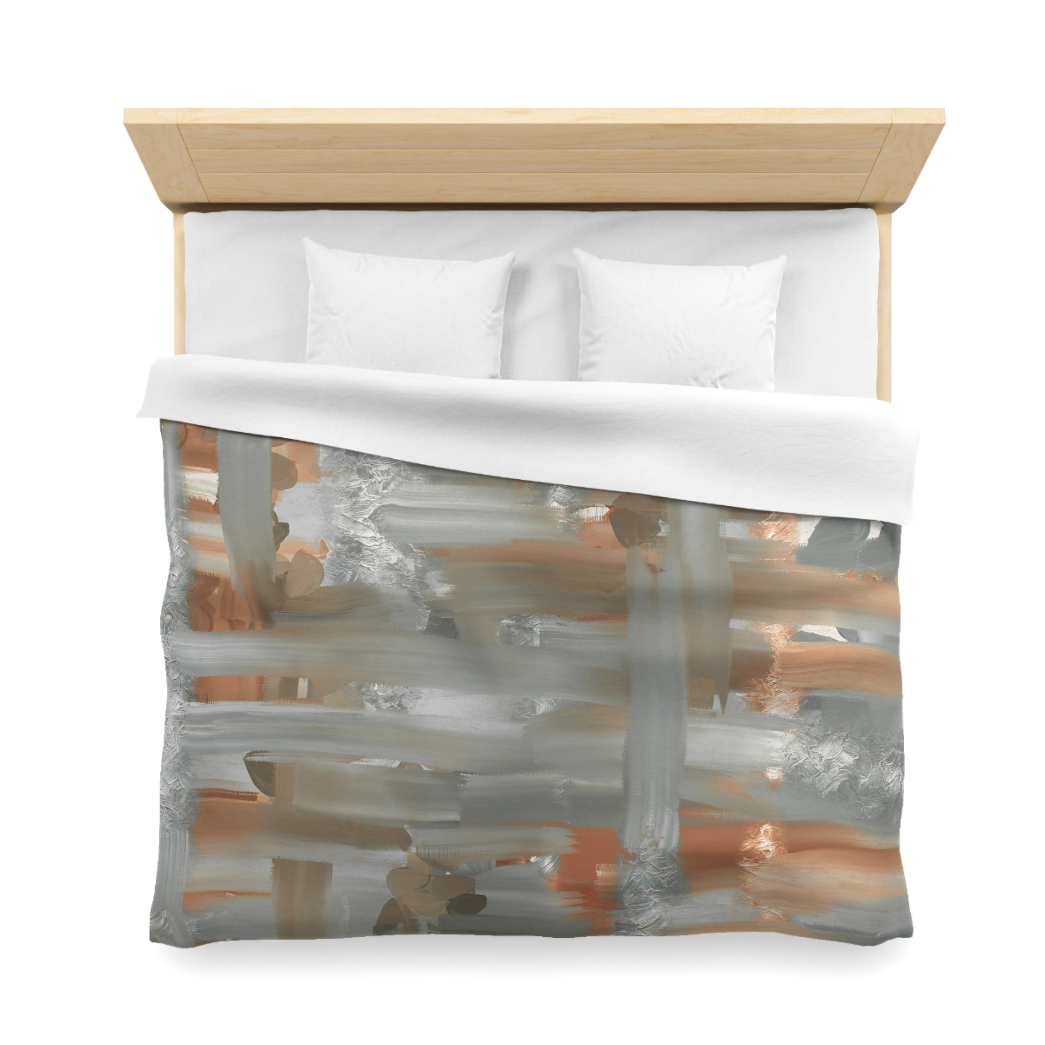Abstract Duvet, Pillow Cover | Grey Beige Bedroom Decor
