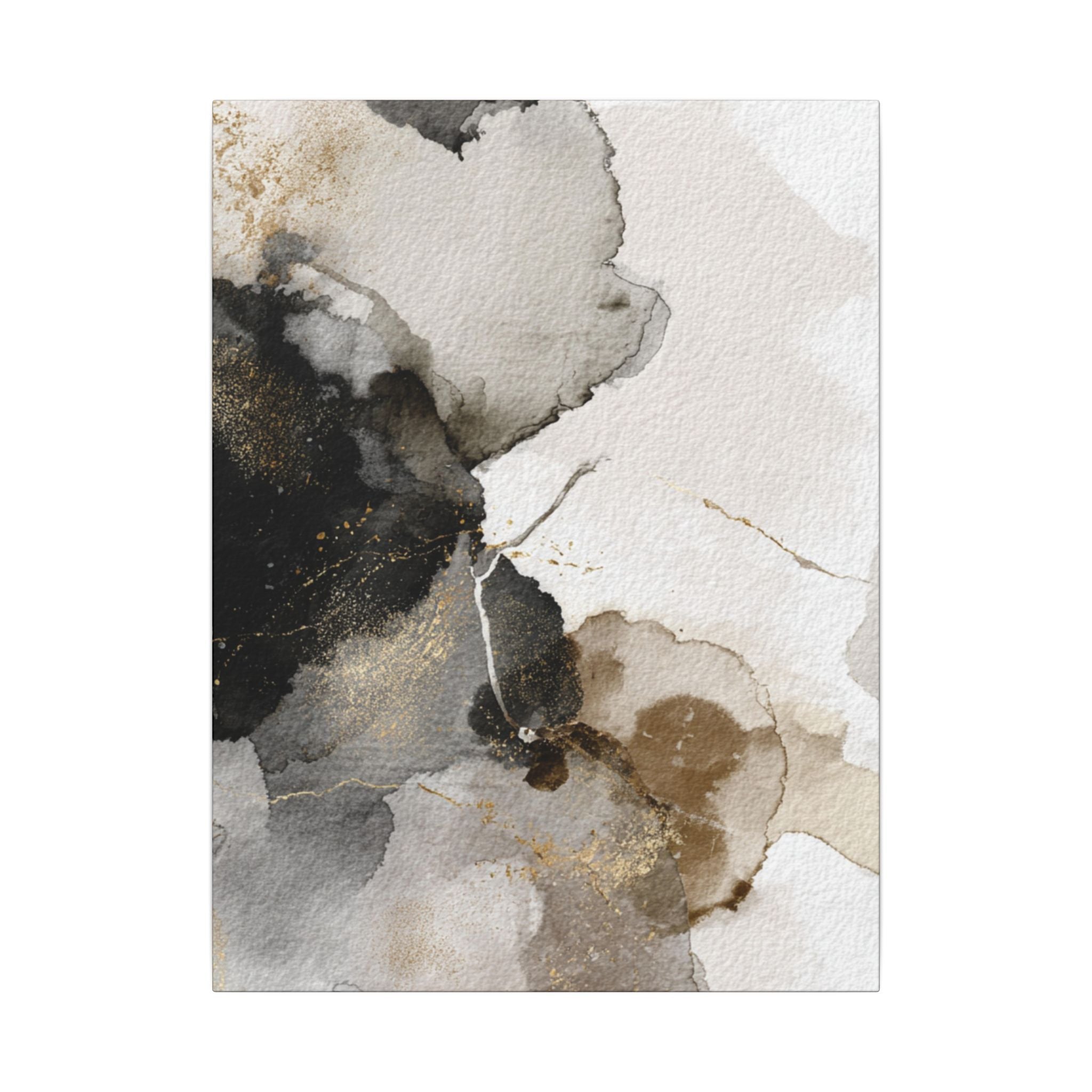 Abstract Neutral Wall Art Print | Boho Earthy Home Decor | Blue, Muted Gold Modern Organic Art