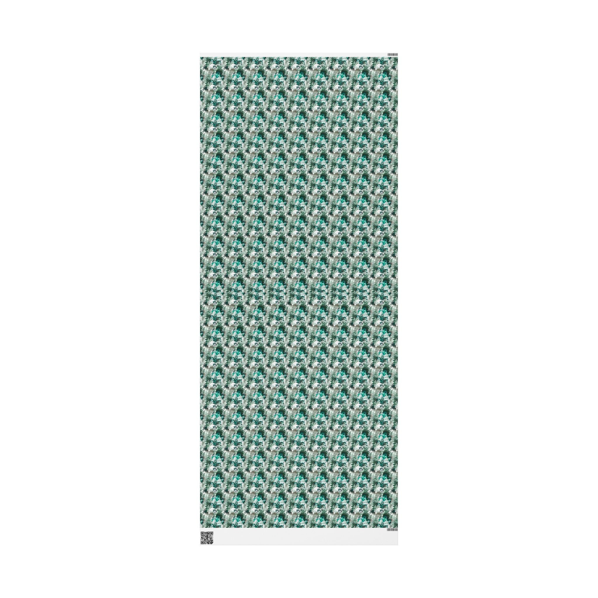 Abstract Leaves Wrapping Paper | Emerald Green Floral Gift Wrap for the Holidays, Birthdays