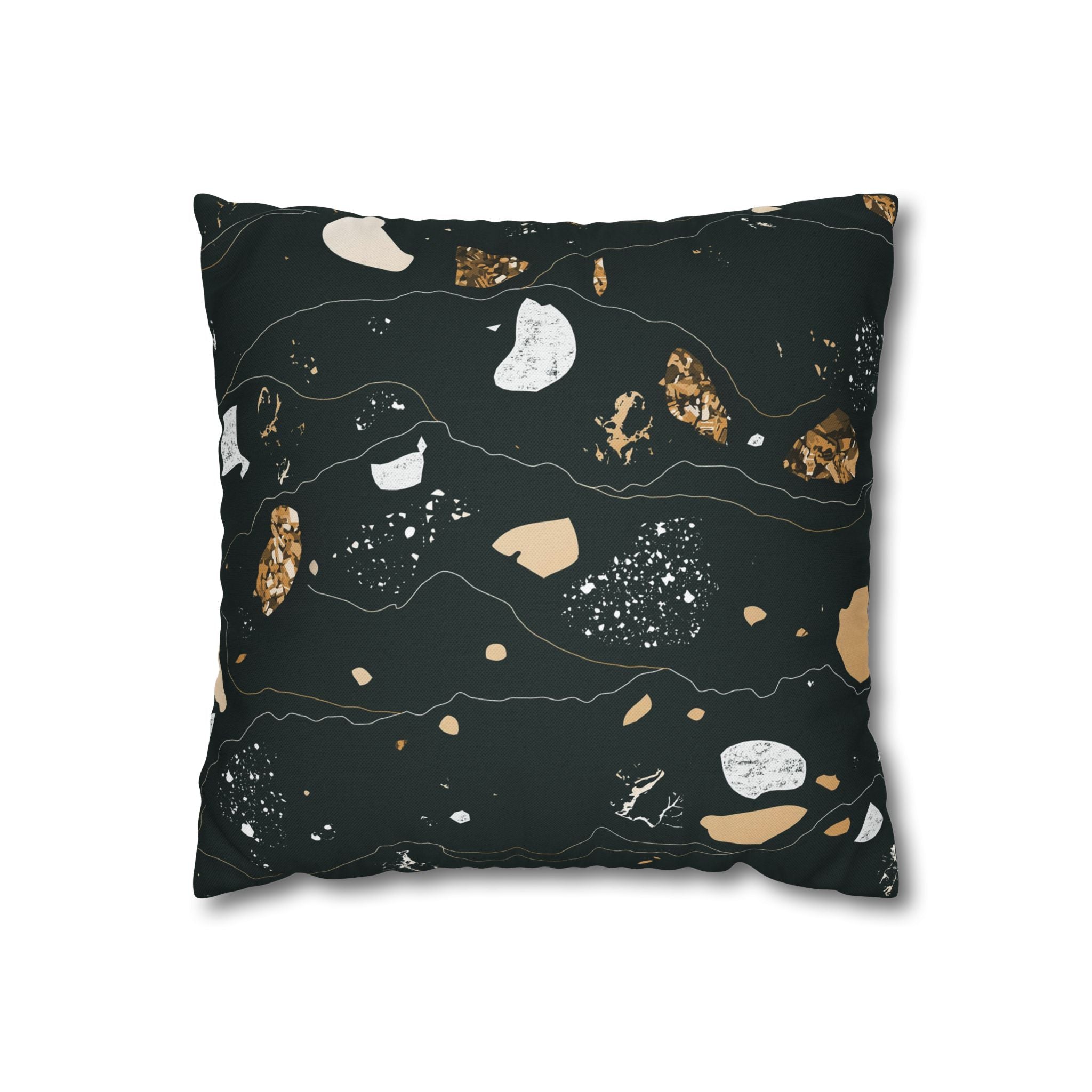 Abstract Pillow Cover | Black Beige