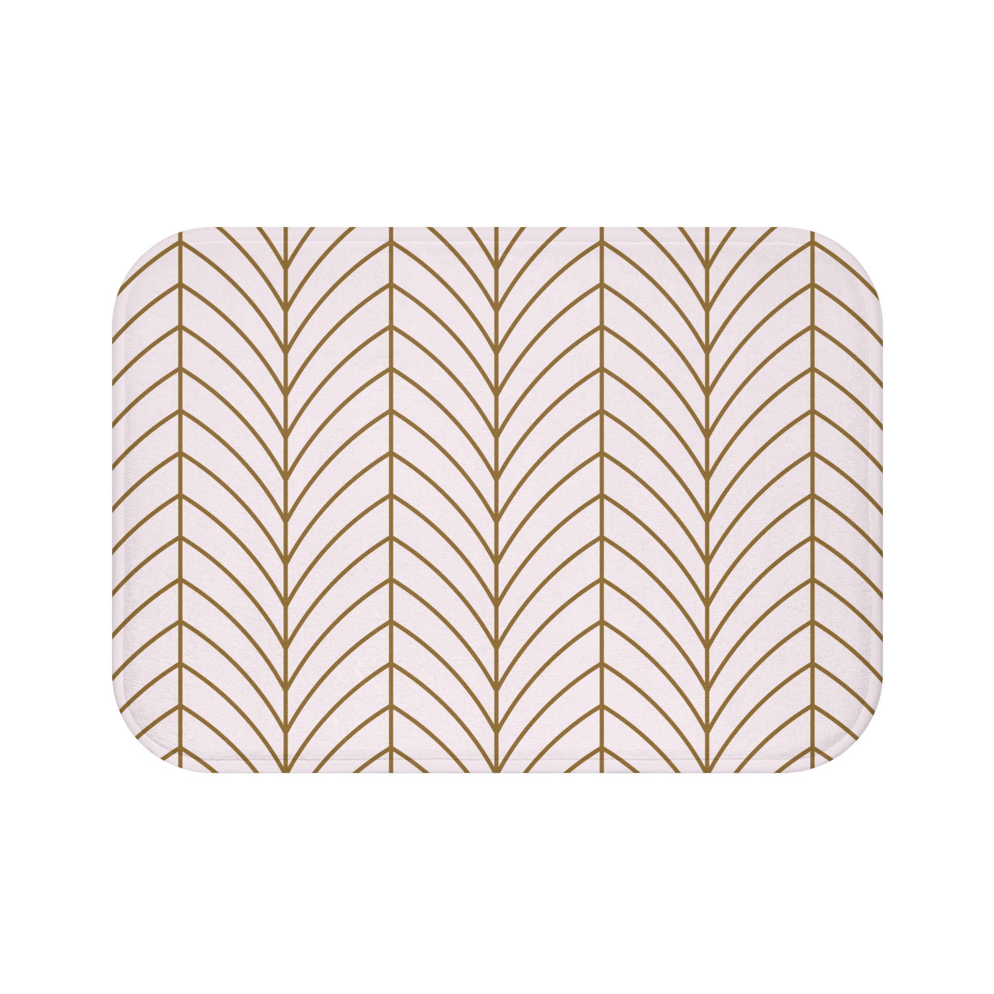 Art Deco Kitchen, Bath Mat | Blush Pink, Beige