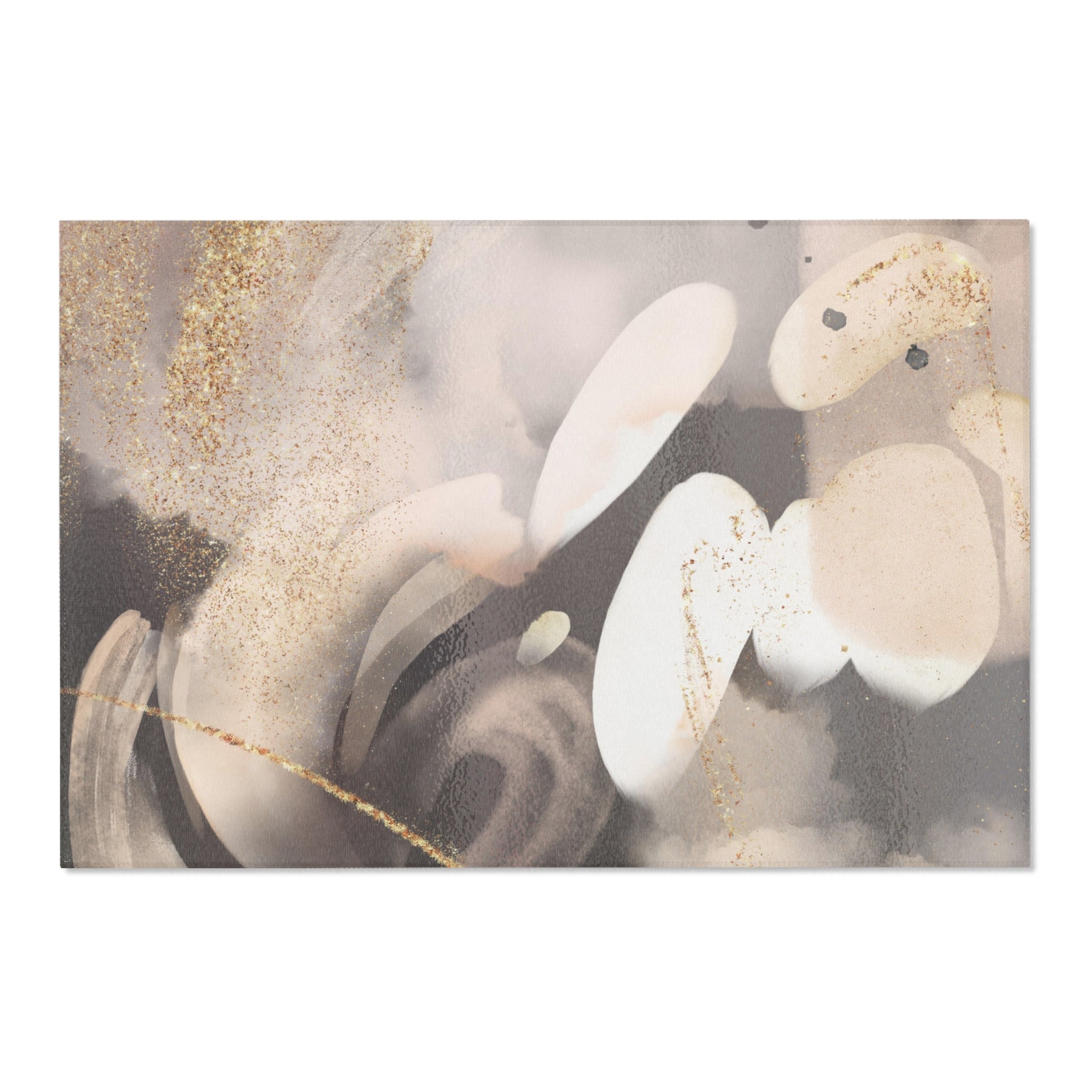Abstract Area Rug | Taupe Beige Grey Blush