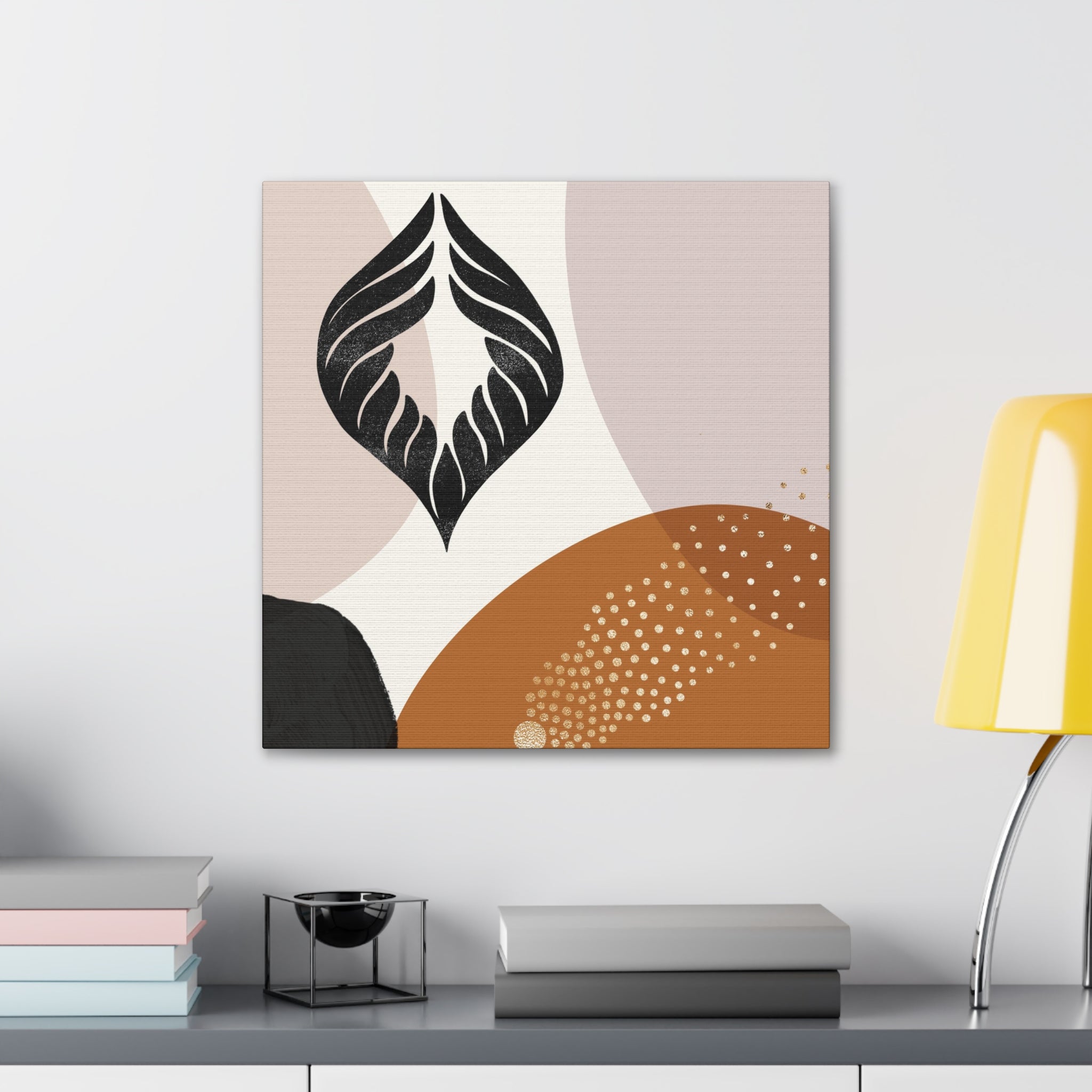 Bohemian Canvas Wall Art | Rust Beige Black