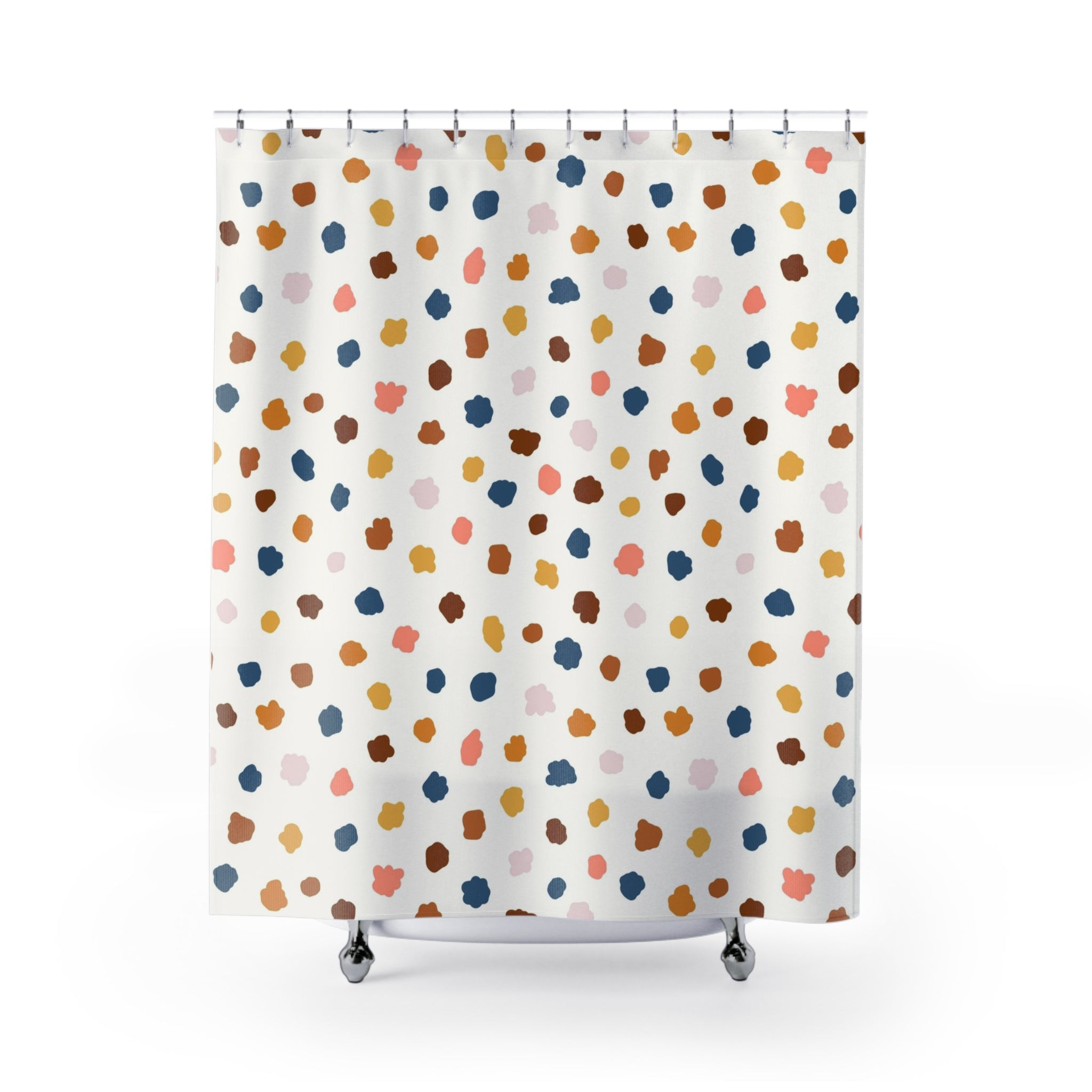 modern boho fabric shower curtain