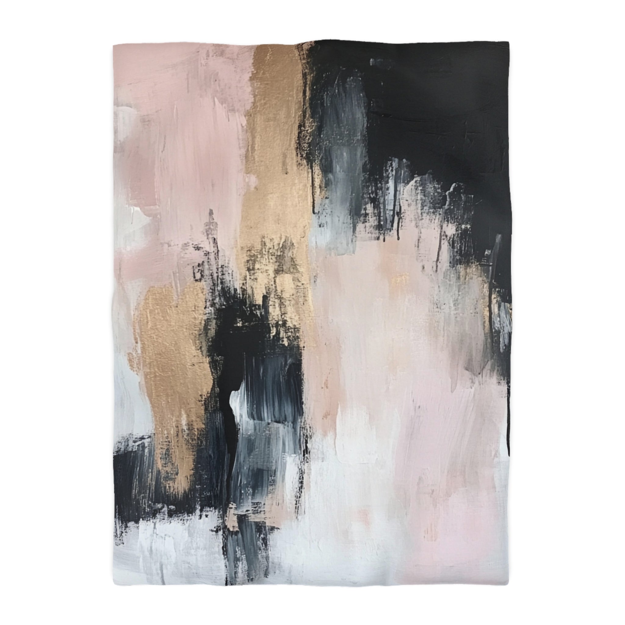 Abstract Duvet, Pillow Cover | Black Grey White, Blush Pink Bedroom Decor