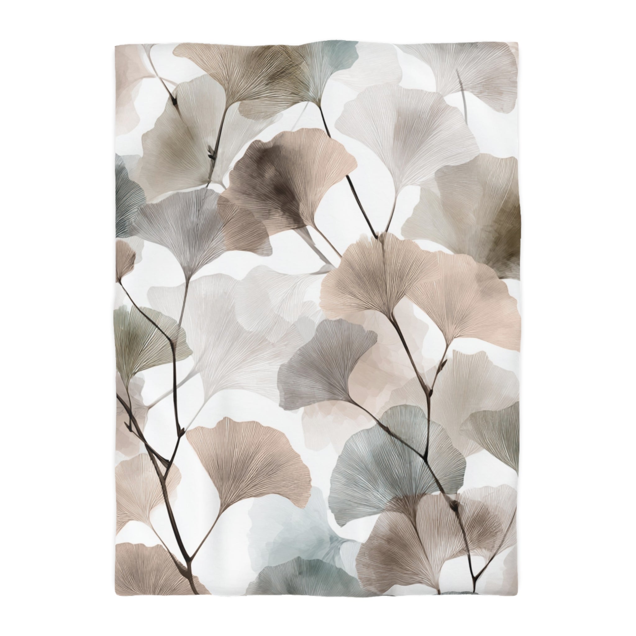 Floral Duvet, Pillow Cover | White Beige Bedroom Decor