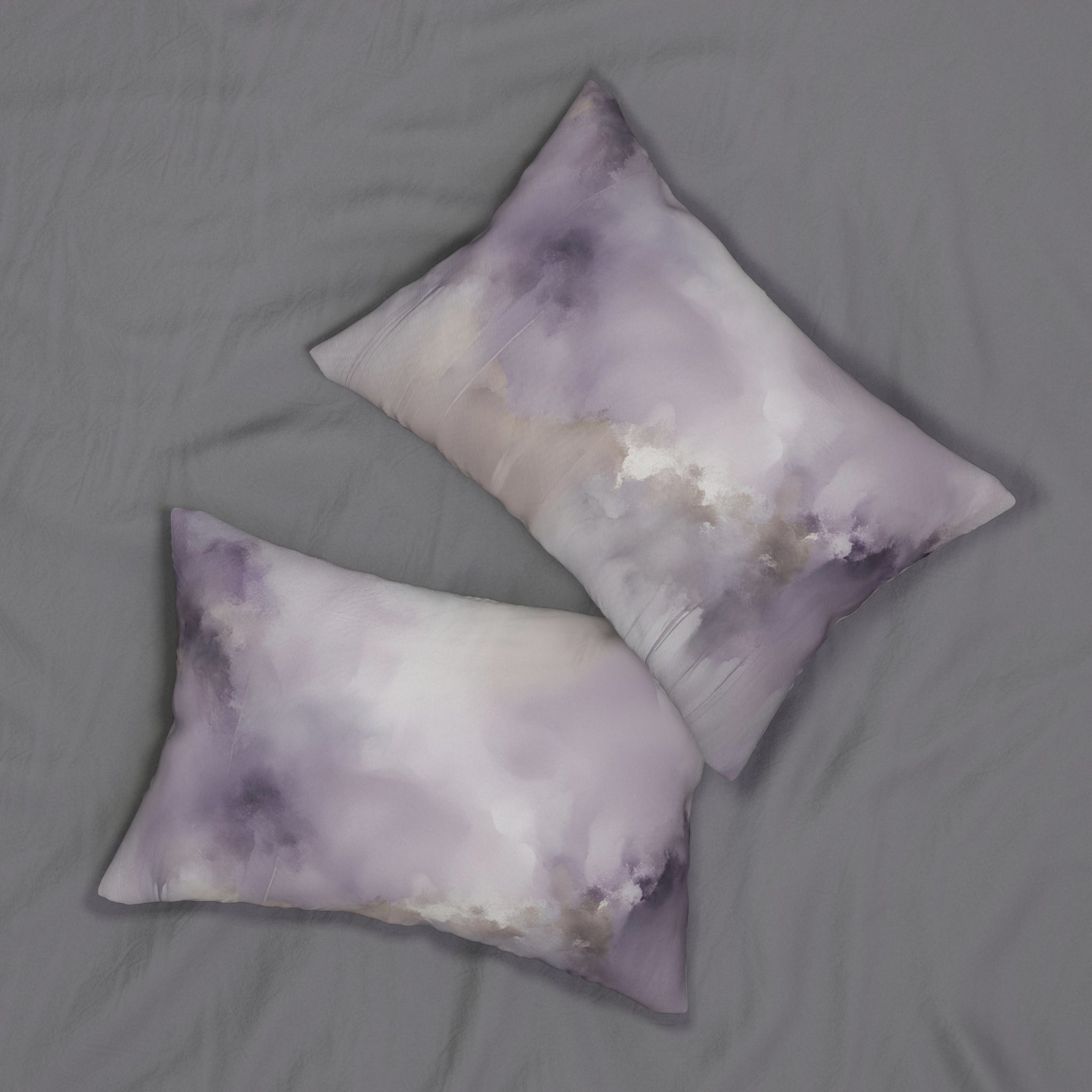 Lavender Ombre Lumbar Pillow | Beige Off White