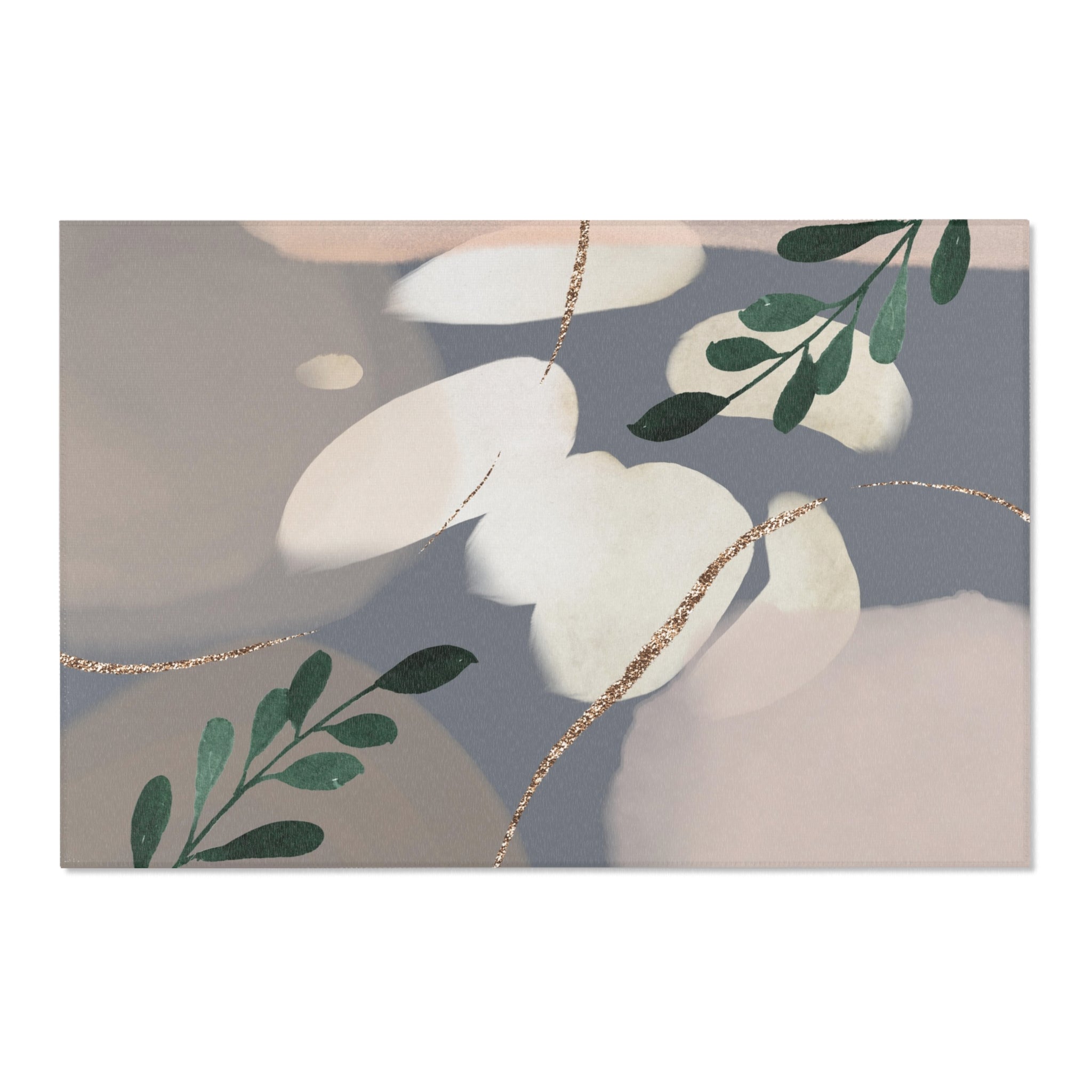 Abstract Area Rug | Earthy Grey Beige Watercolor Artsy Rug