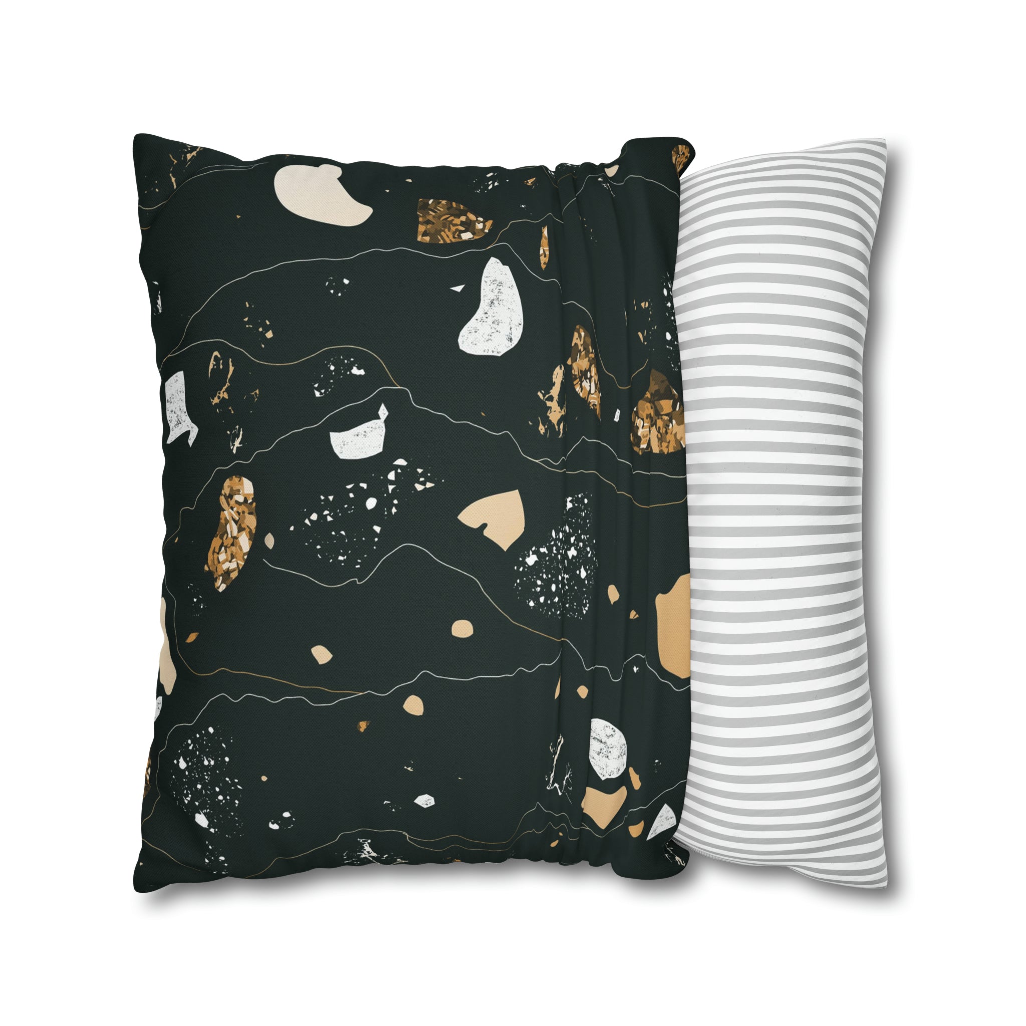 Abstract Pillow Cover | Black Beige