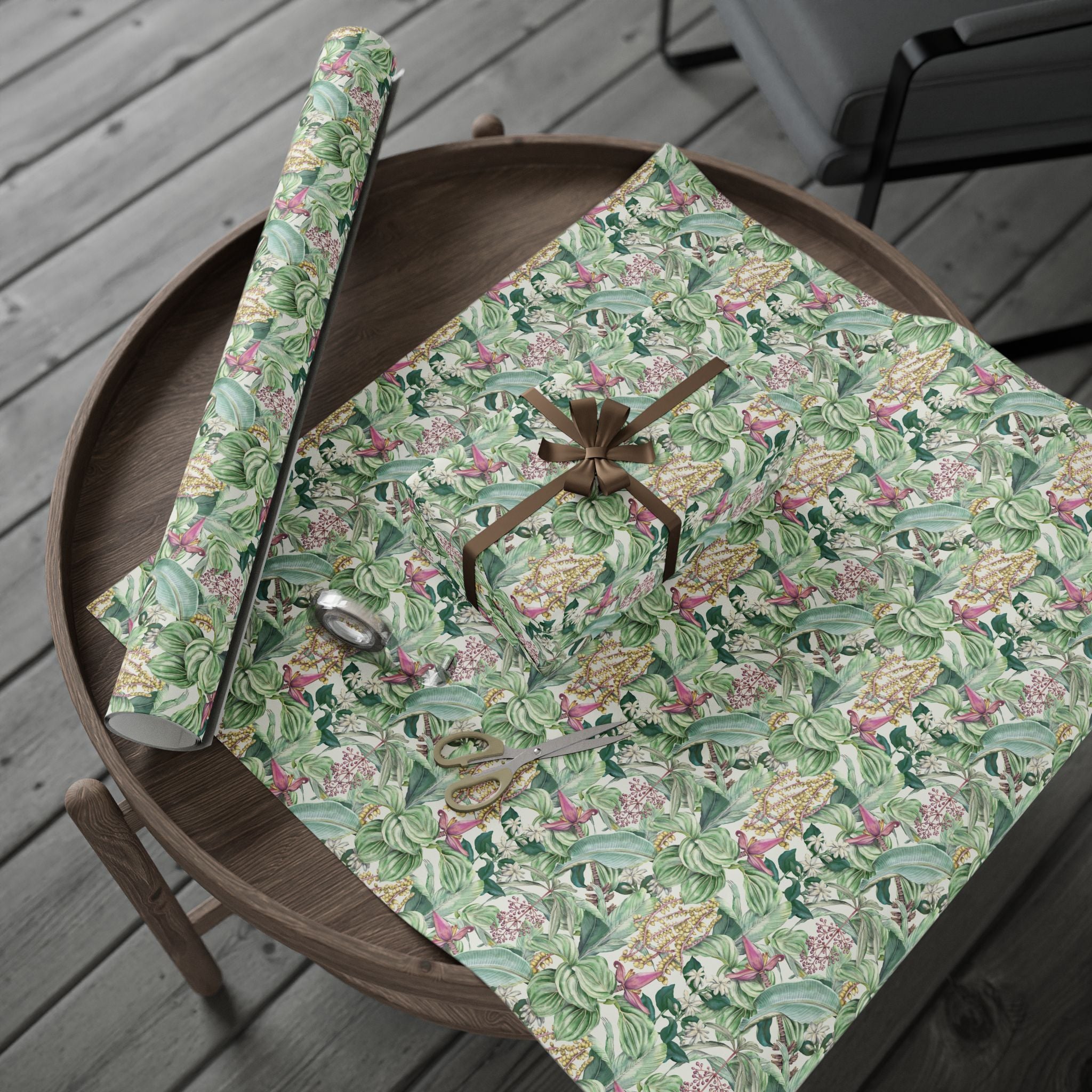 Floral Wrapping Papers, Jungle Botanical Gift Wrapping for the Holidays, Birthdays