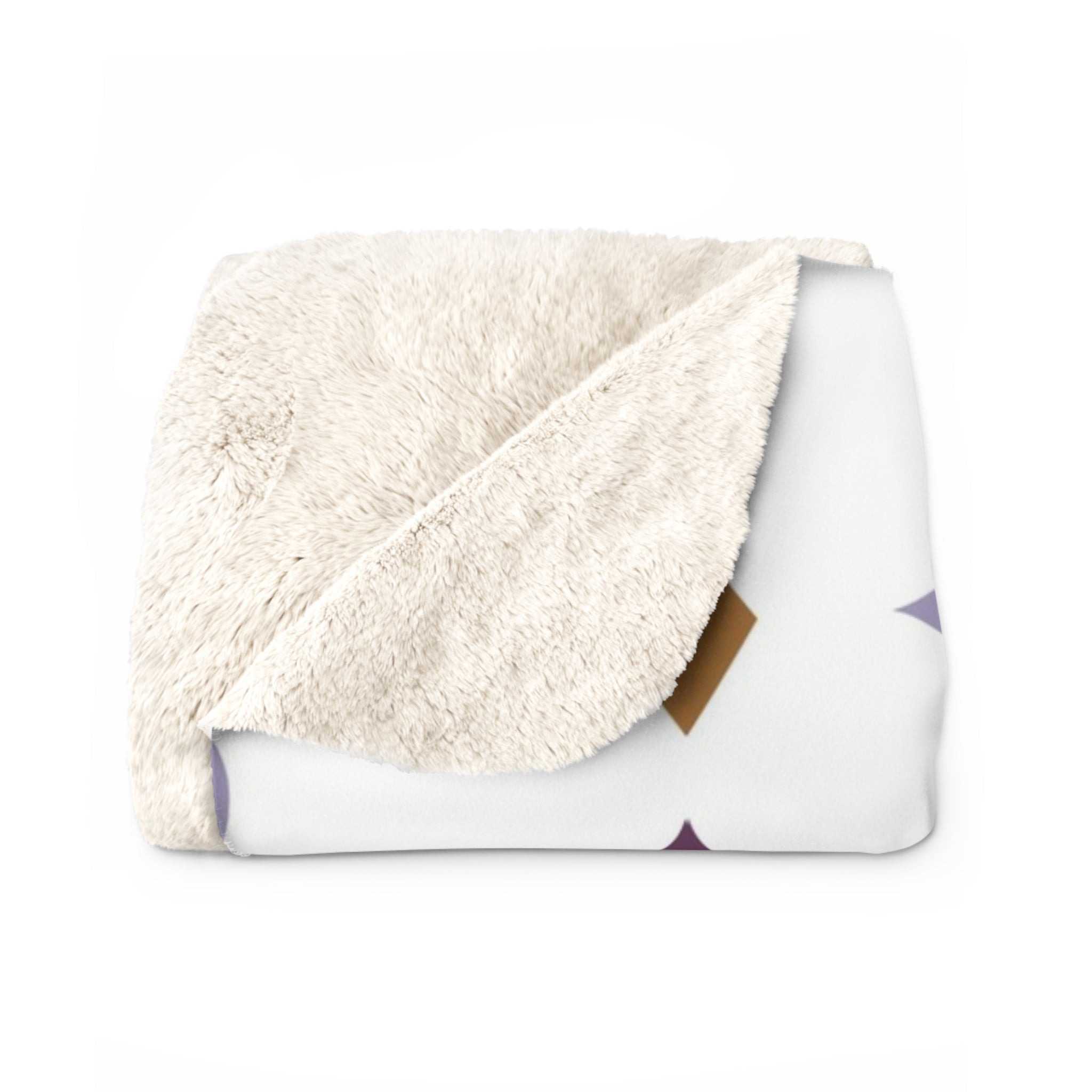 Art Deco Throw Blanket | White, Lavender Purple