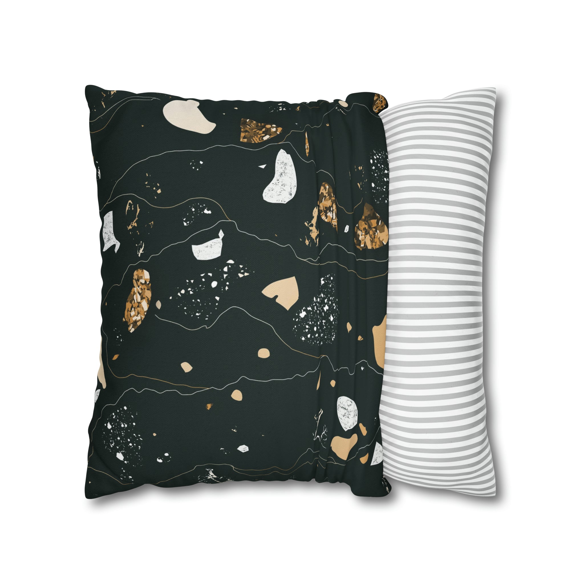 Abstract Pillow Cover | Black Beige