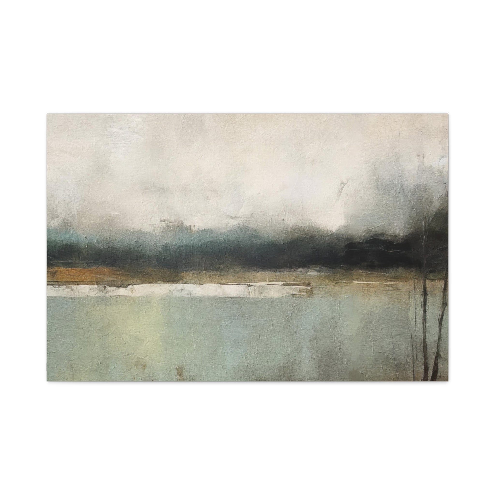 Abstract Coastal Horizon Matte Canvas Art — Stretched 1.25"
