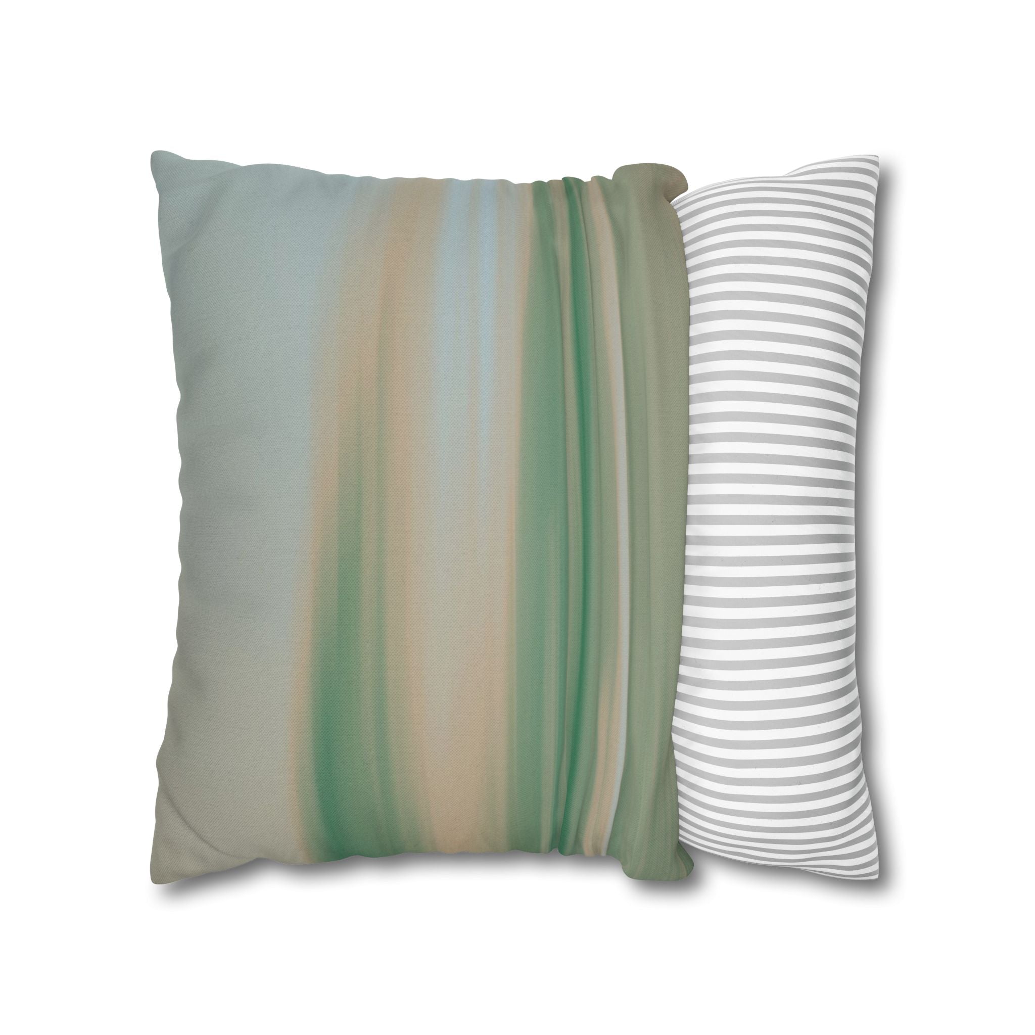 Abstract Throw Pillow Cover, Coastal Blue Green Modern Organic Decor Cushion