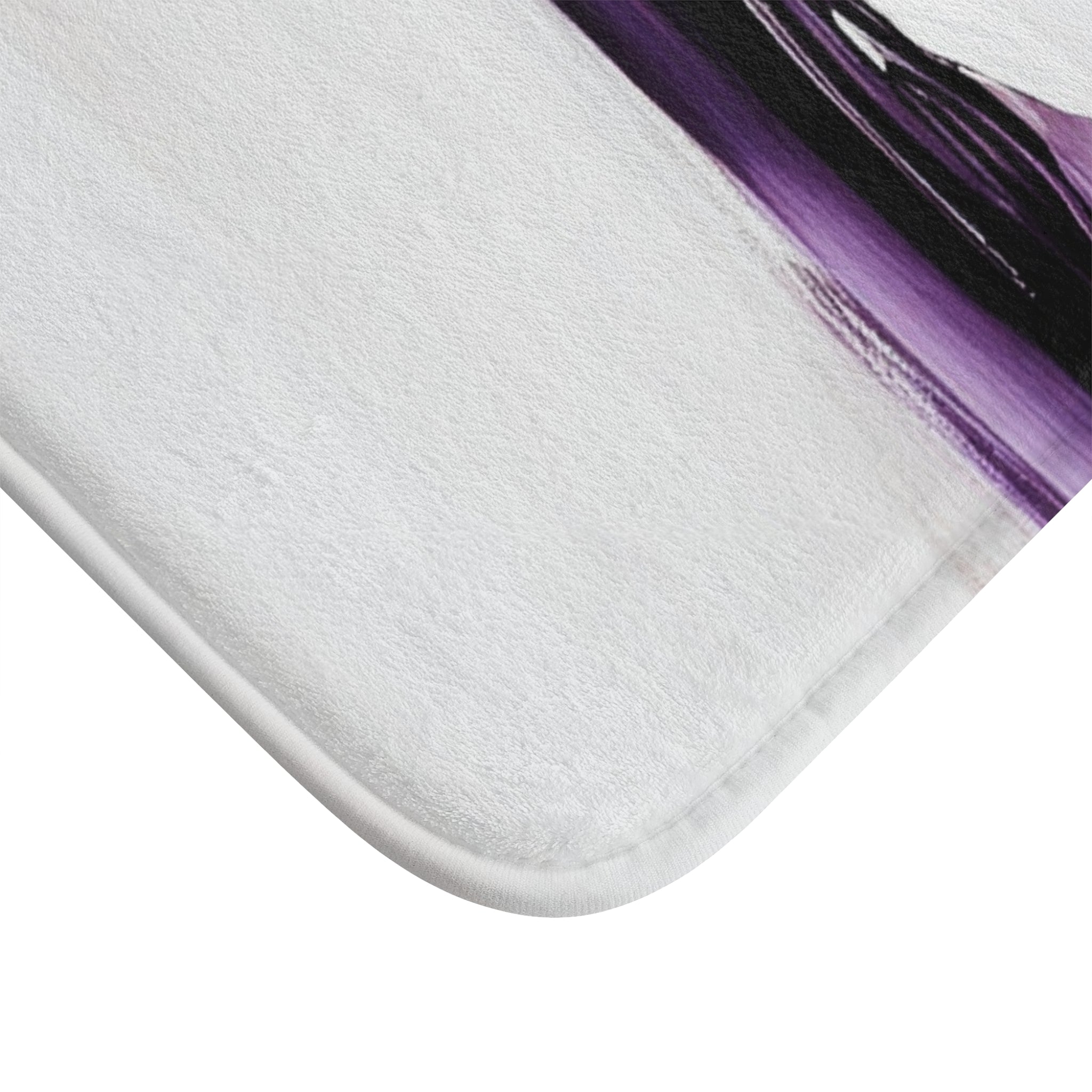 Boho Bath Mat | Purple Gold Beige White Abstract Kitchen Mat