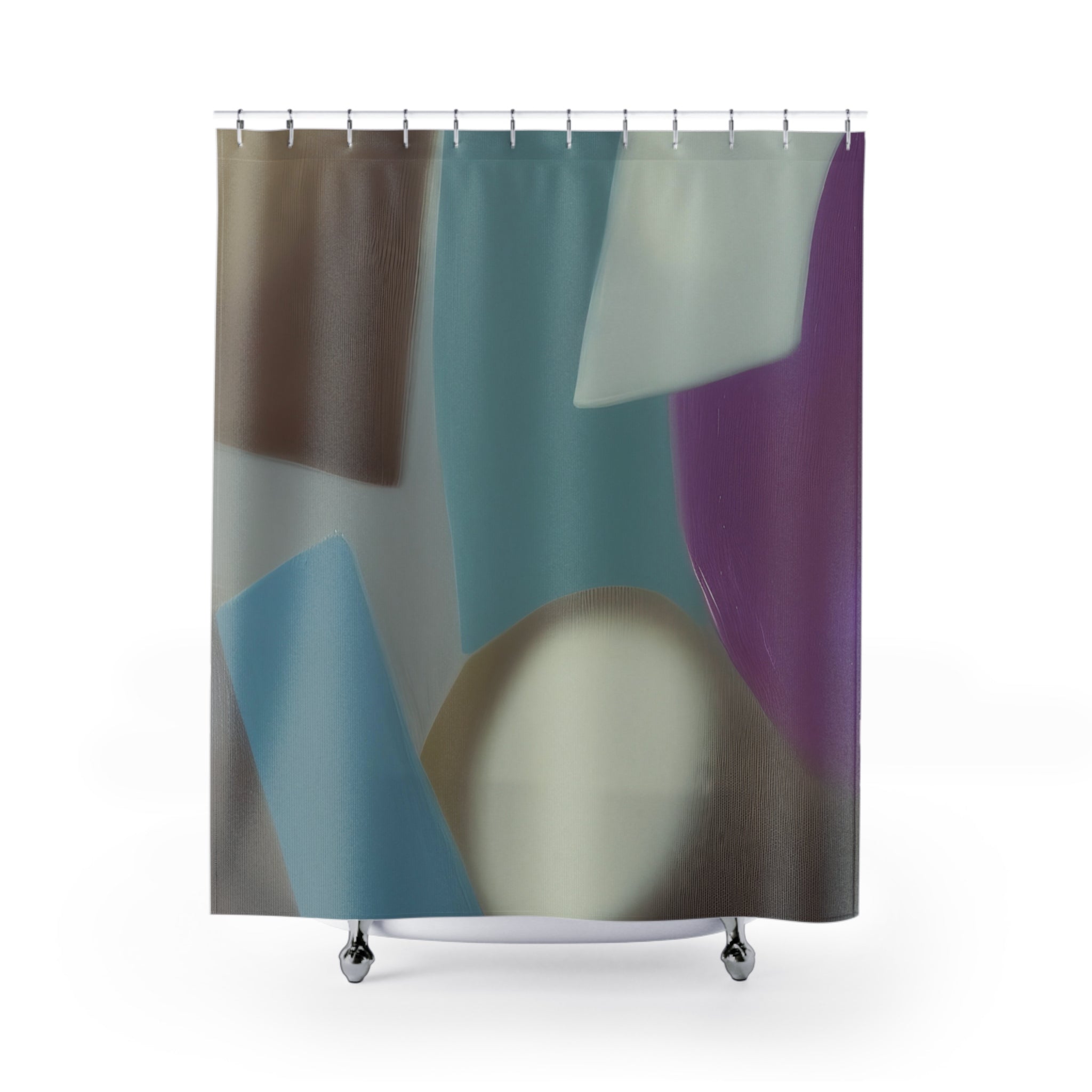 Boho Abstract Shower Curtain | Muted Colors  Watercolor