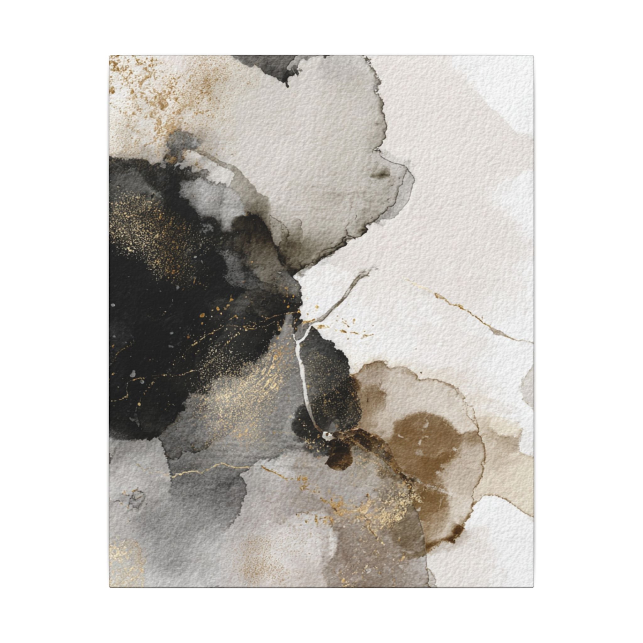 Abstract Neutral Wall Art Print | Boho Earthy Home Decor | Blue, Muted Gold Modern Organic Art