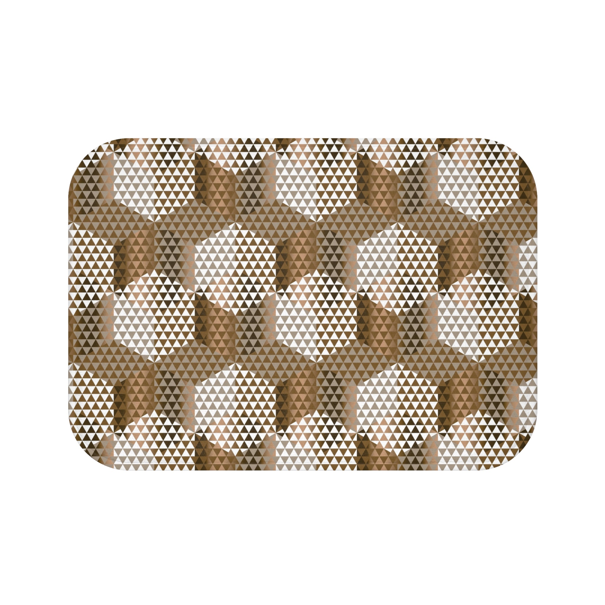 Art Deco Bath Mat | Taupe Geometric Kitchen Mat