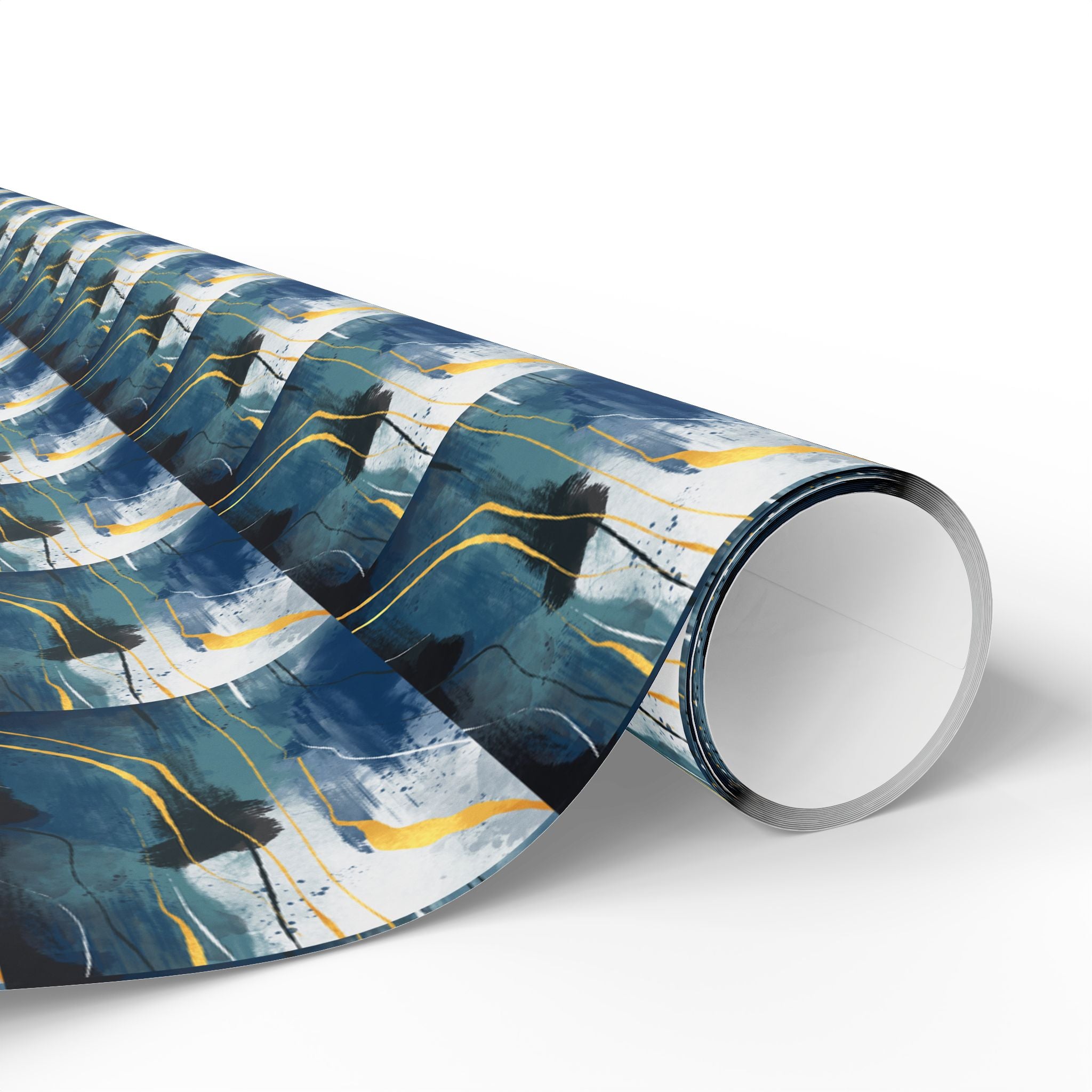 Abstract Wrapping Papers | Navy Blue White