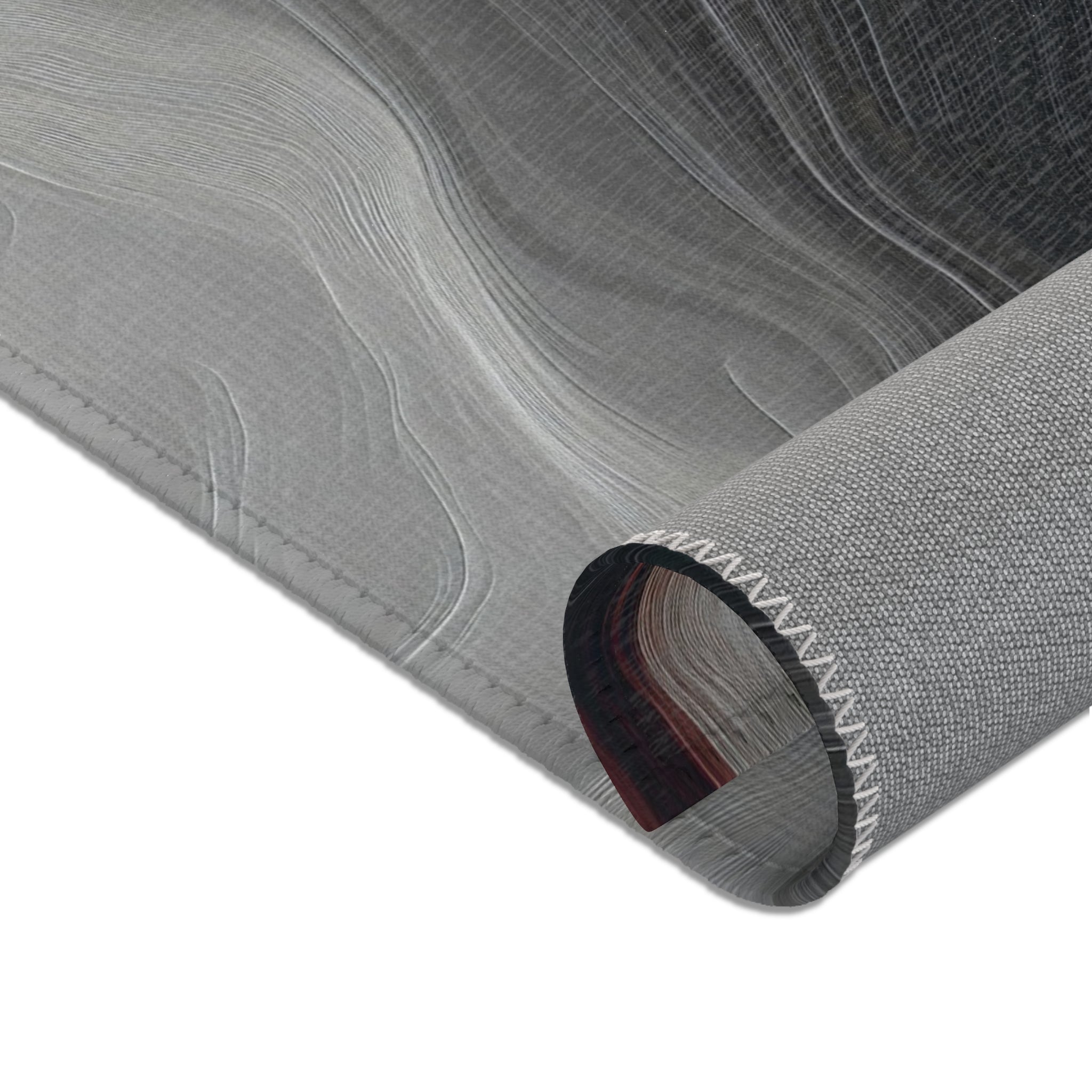 Abstract Area Rug | Black Grey White Ombre