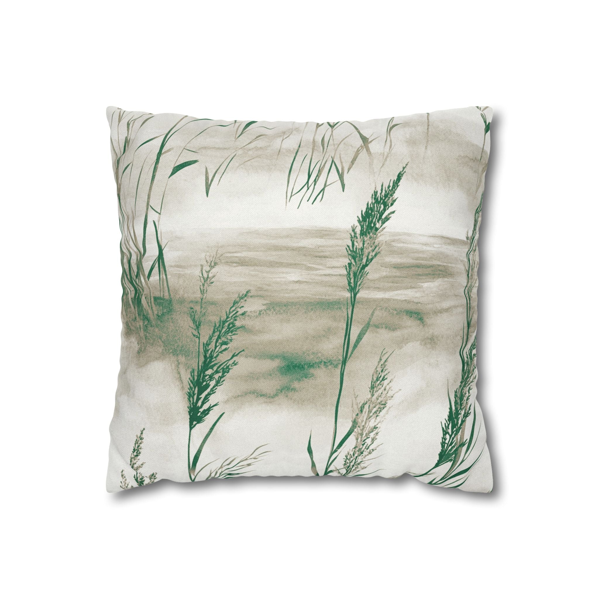 Ocean Throw Pillow Cover, Abstract Coastal Modern Organic Decor Cushion