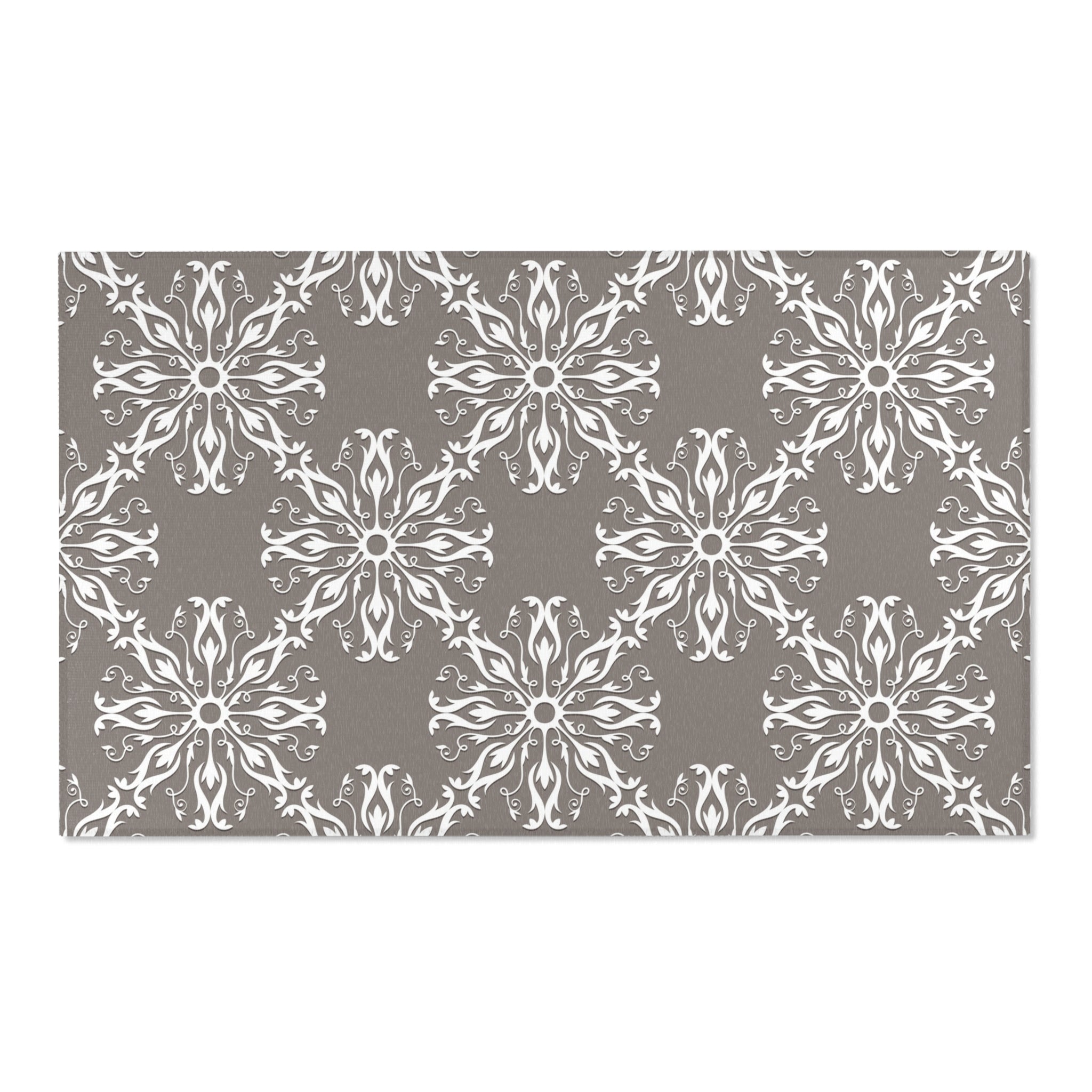 Retro Moroccan Area Rug | Vintage Art Deco, Nouveau Grey White