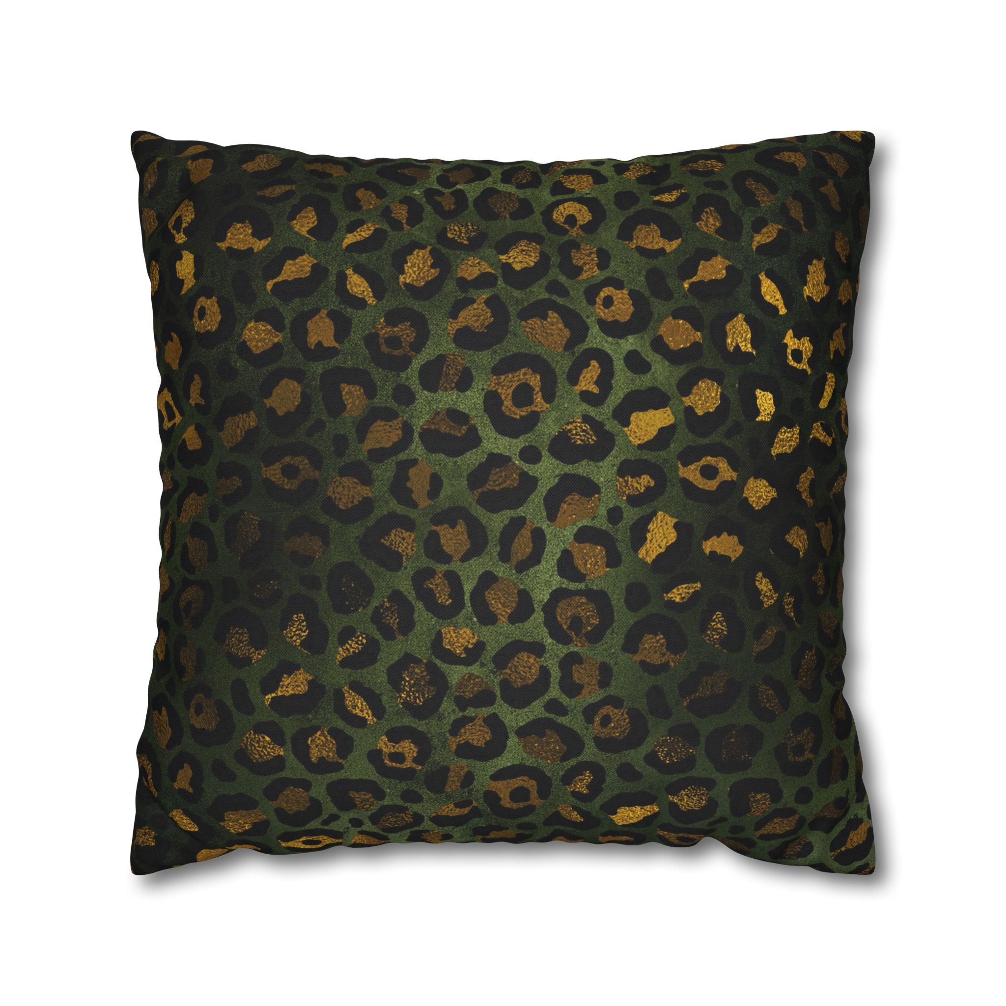 Green Leopard Pillow Cover | Animal Skin Print Pillowcase