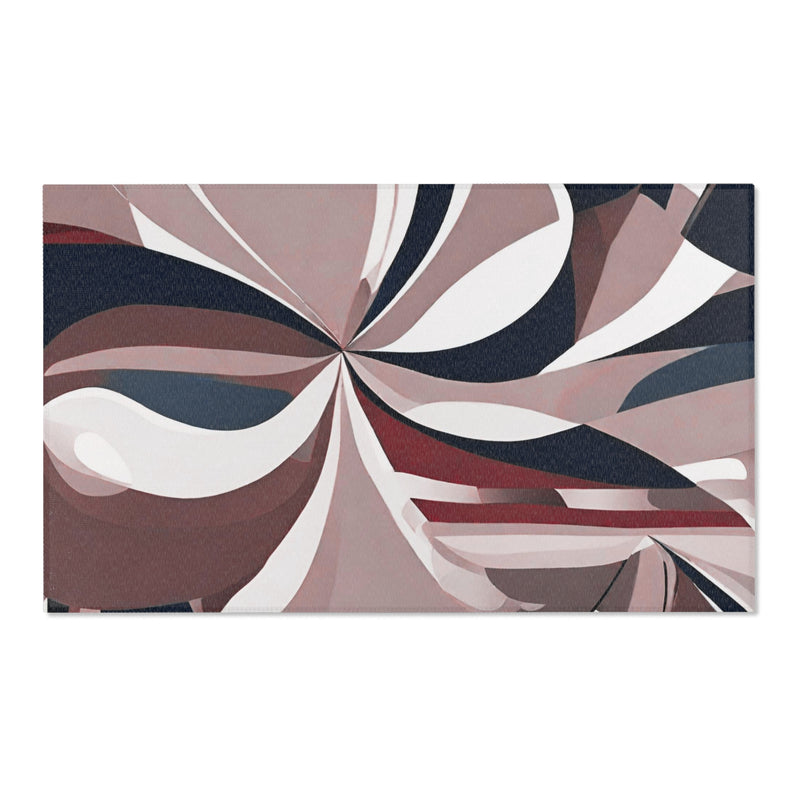 Abstract Large Area Rug | Colorful Accent Rug, Blush Pink, Brown White Black