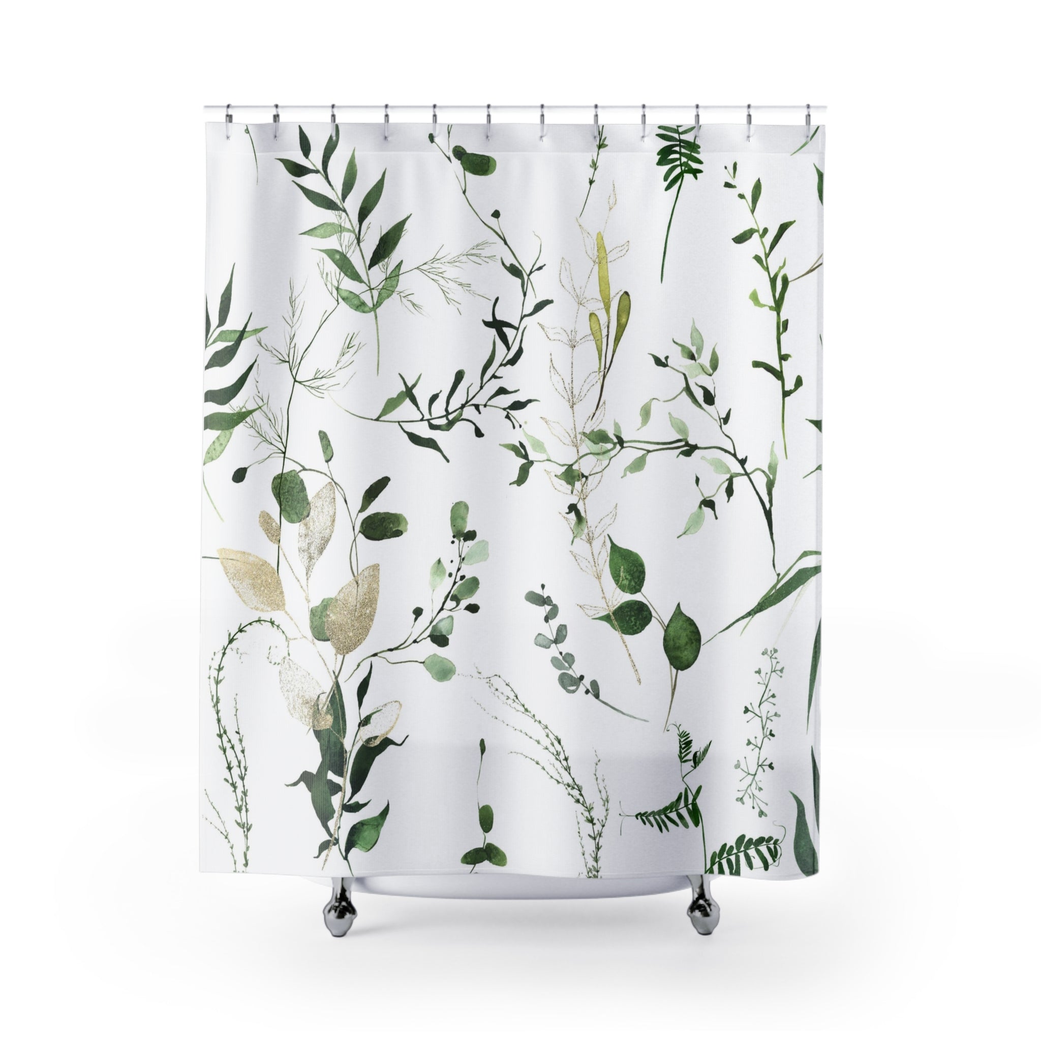 modern boho fabric shower curtain