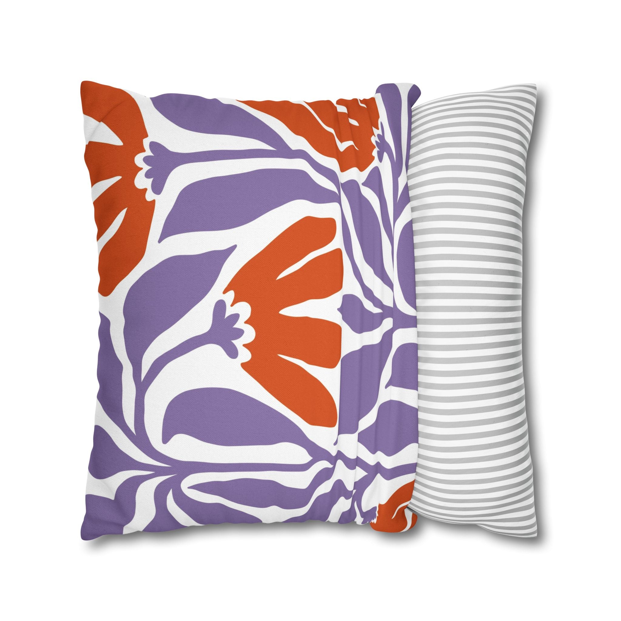Abstract Pillow Cover | Purple Red White Matisse Minimalist Art