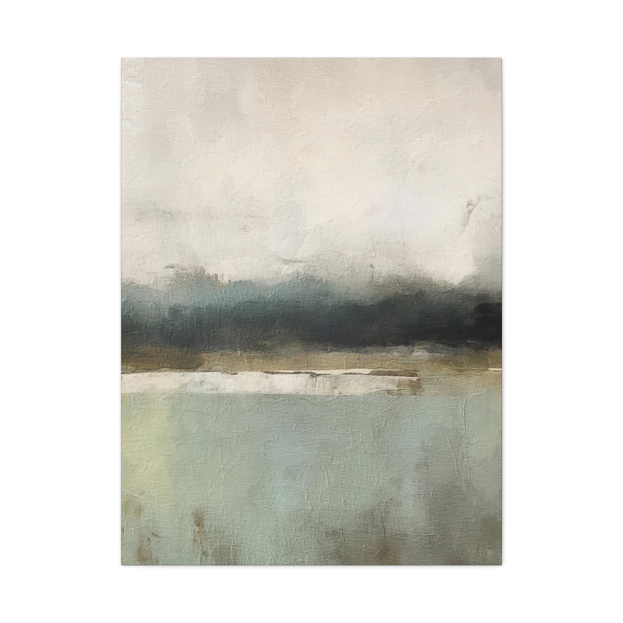 Abstract Coastal Horizon Matte Canvas Art — Stretched 1.25"