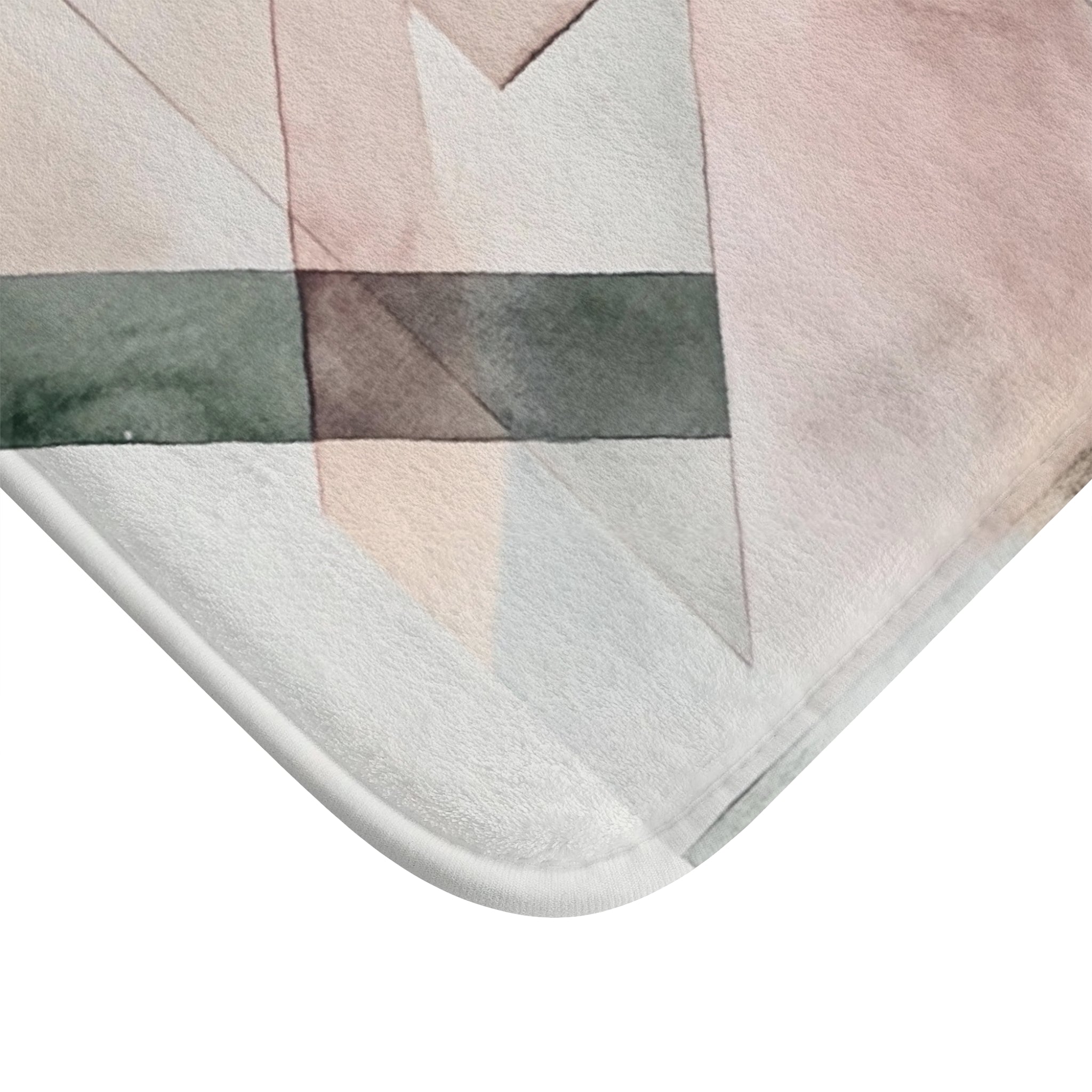 Abstract Bath Mat | Fade Watercolor Geometric Kitchen Mat
